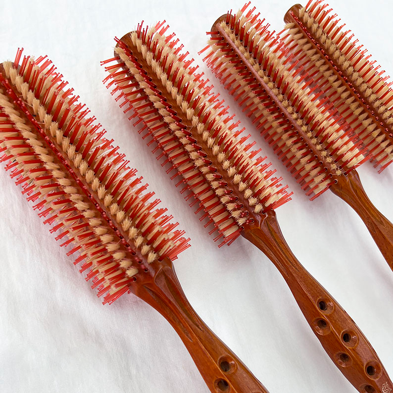 透氣鬃毛洞洞圓梳