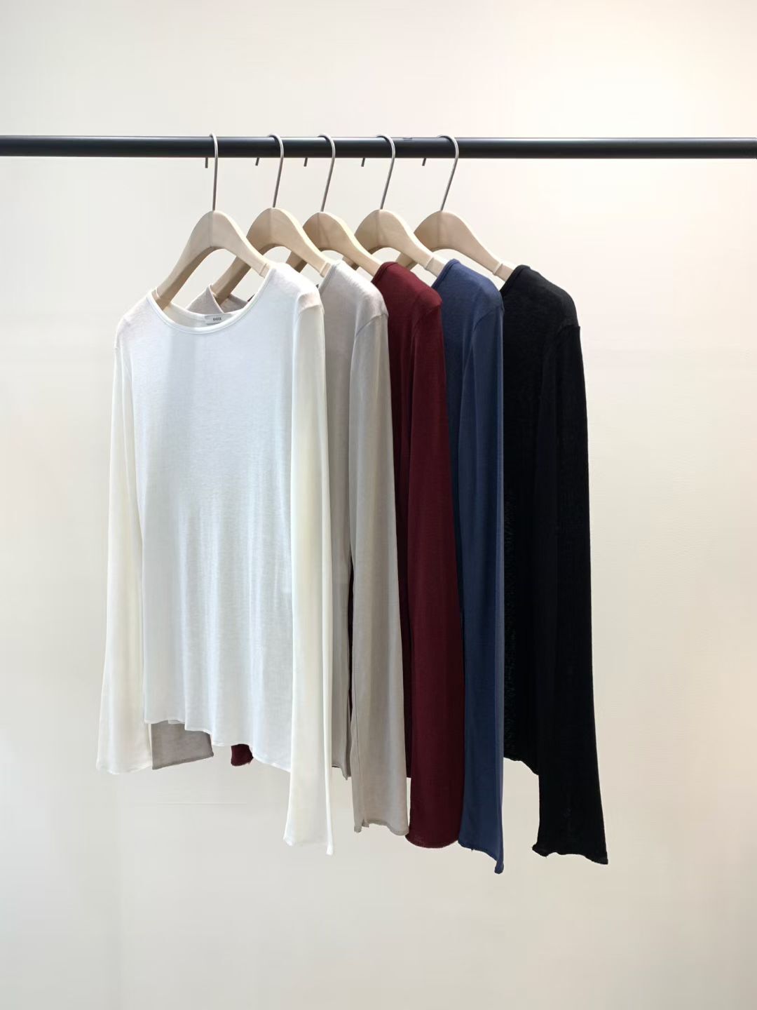 KN5003 內搭木耳邊長袖上衣