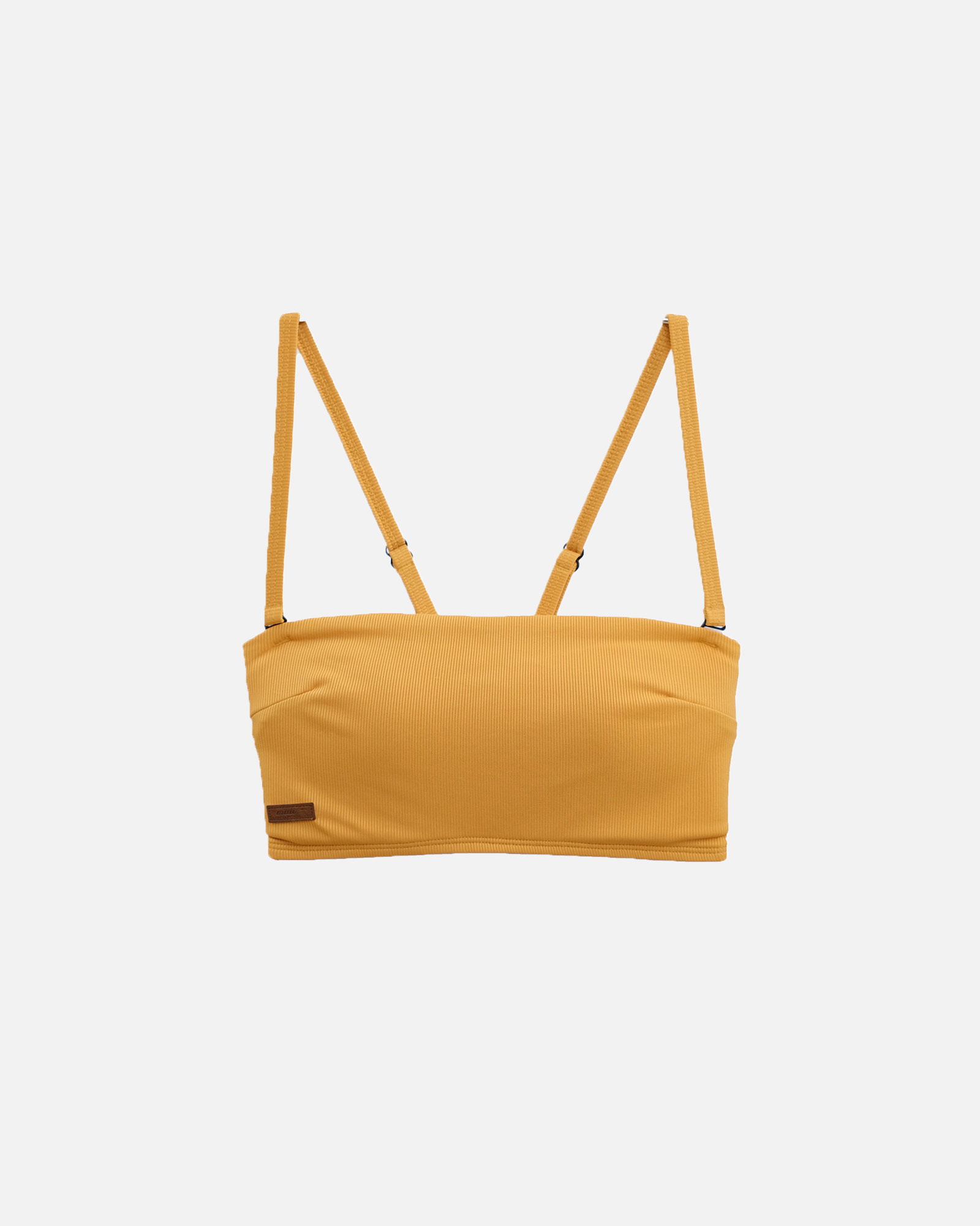 【羅紋琥珀黃】PAW 平口美胸可調式背勾上衣