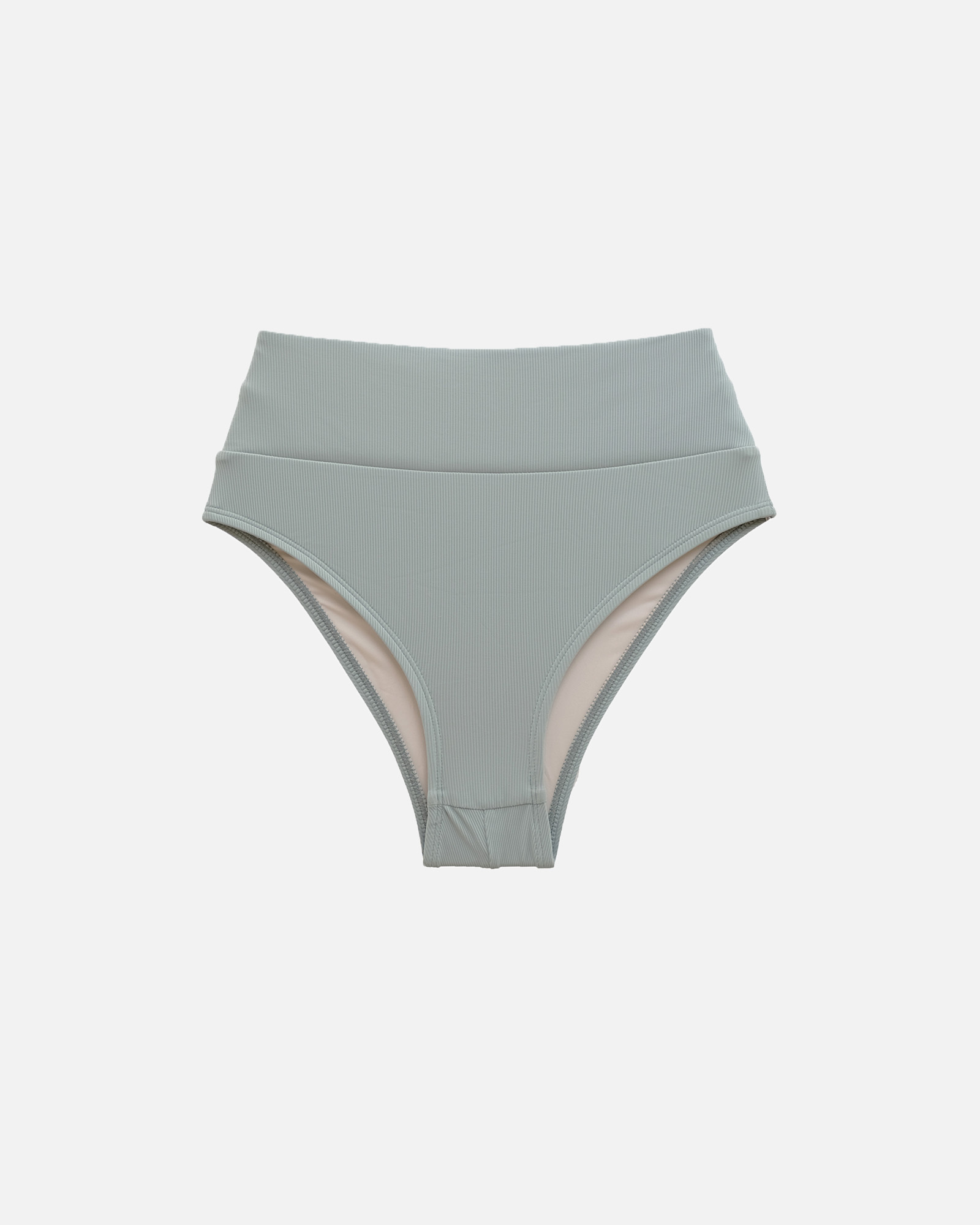 【羅紋奶綠】HWm 高腰蜜挖臀泳褲