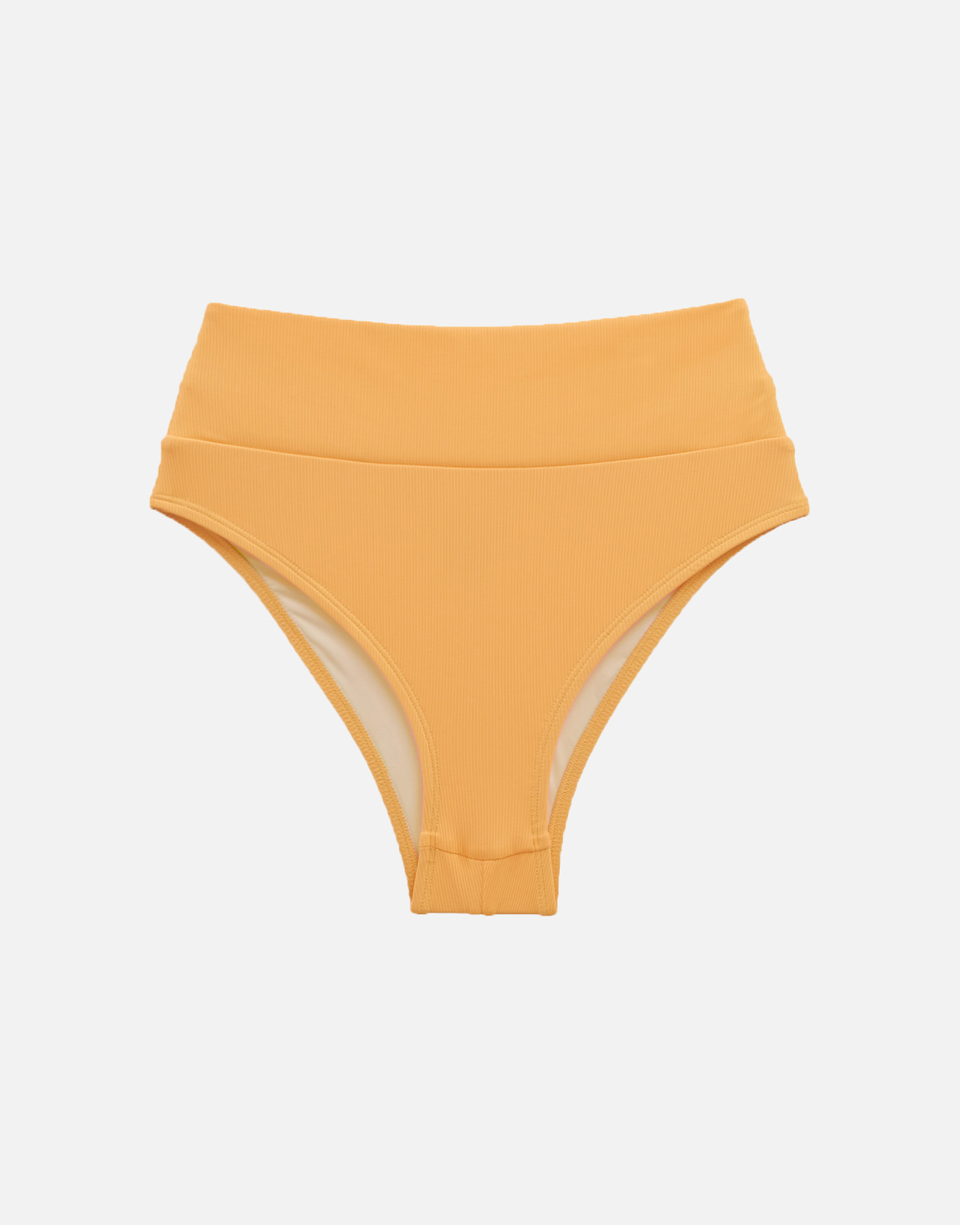 【羅紋琥珀黃】HWm 高腰蜜挖臀泳褲