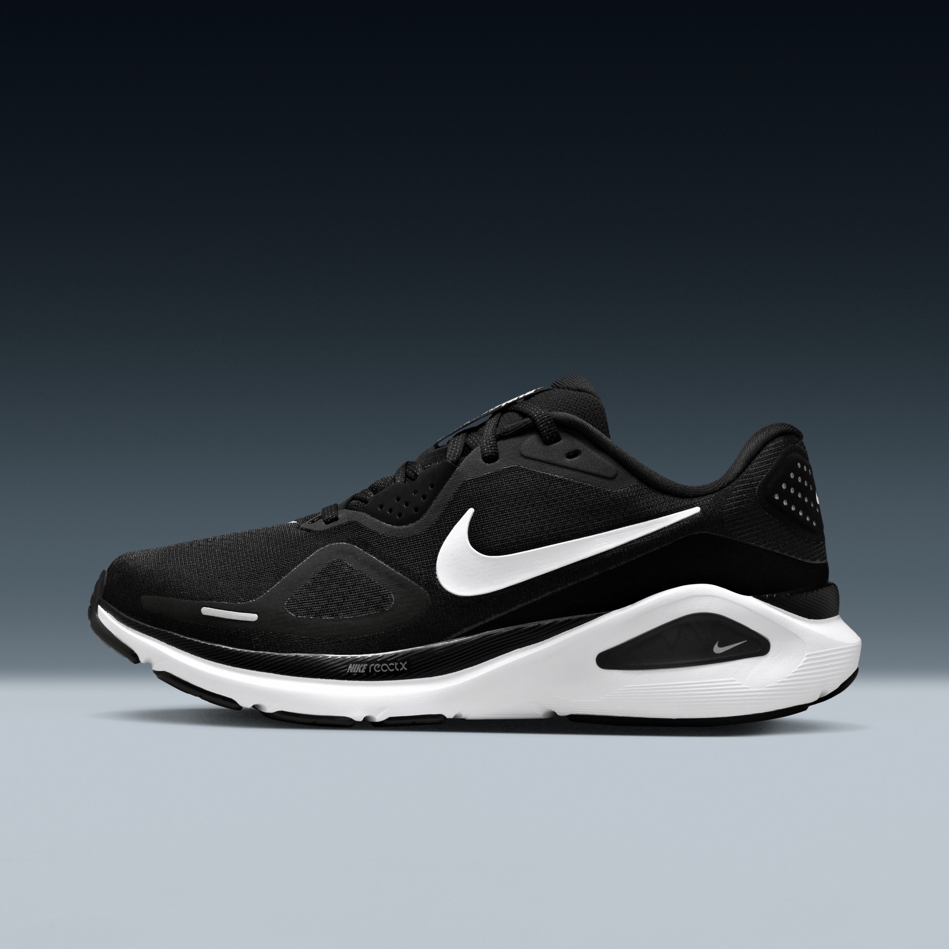 女鞋 NIKE W STRUCTURE 26 黑白 緩震 網布 透氣 支撐 慢跑 運動鞋【HJ1101-003】