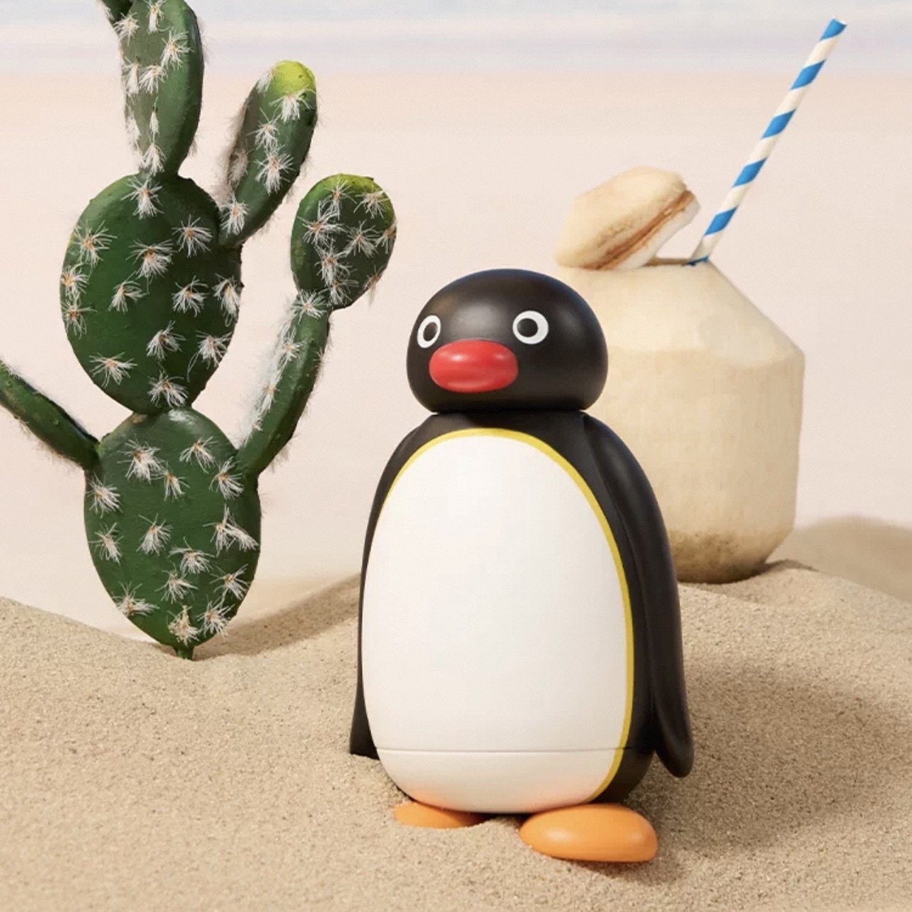 PINGU x TBH 搪膠保溫杯 企鵝家族 不銹鋼 保冷杯 水杯