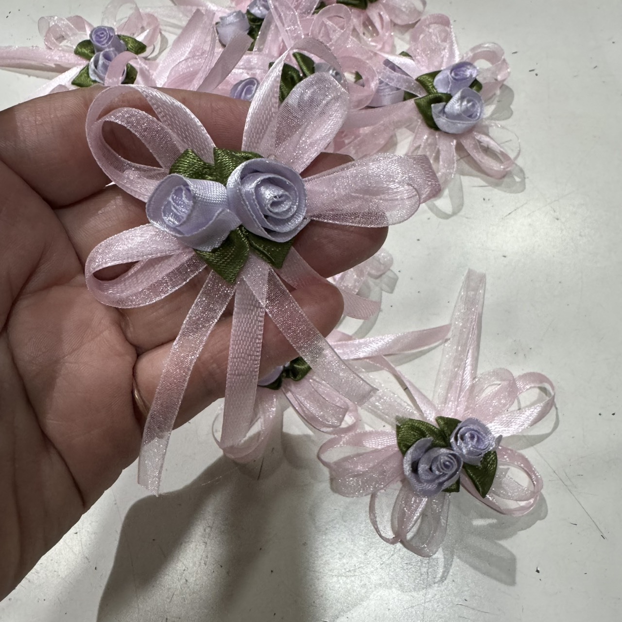 【台灣現貨速發】雙色鬱金香蝴蝶結 蝴蝶結 鬱金香