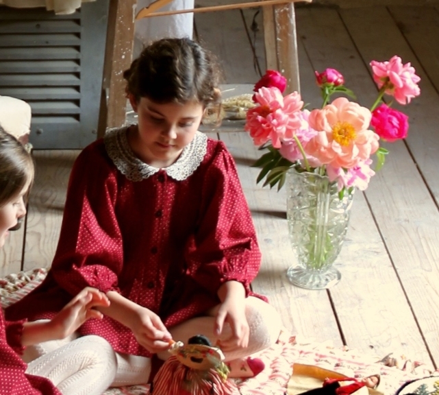 BONJOUR DIARY 俏麗點點洋(含髮夾)Tunique with hair clip red wine dot print