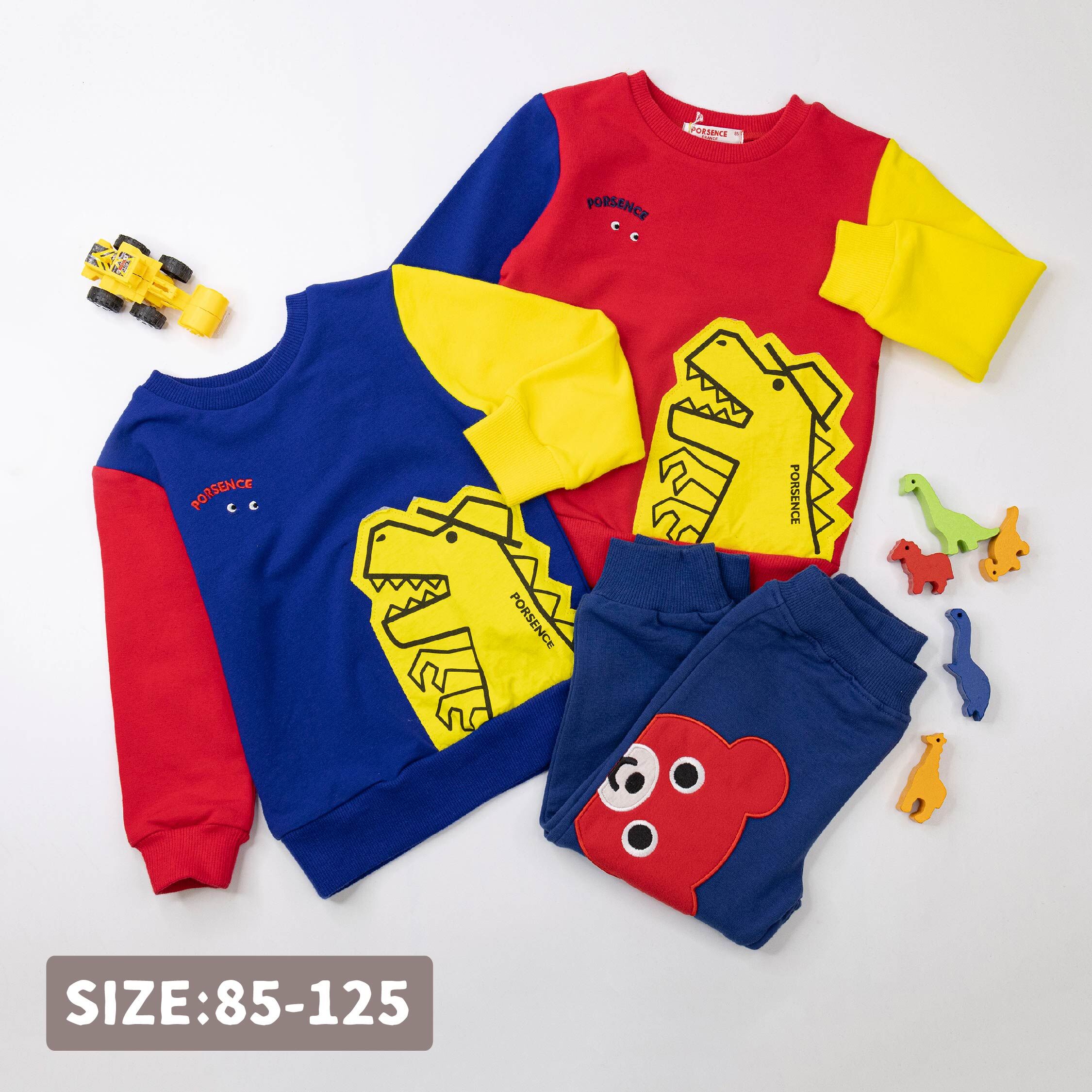 波紳士【22513】線條恐龍雙色拚袖上衣＊二色