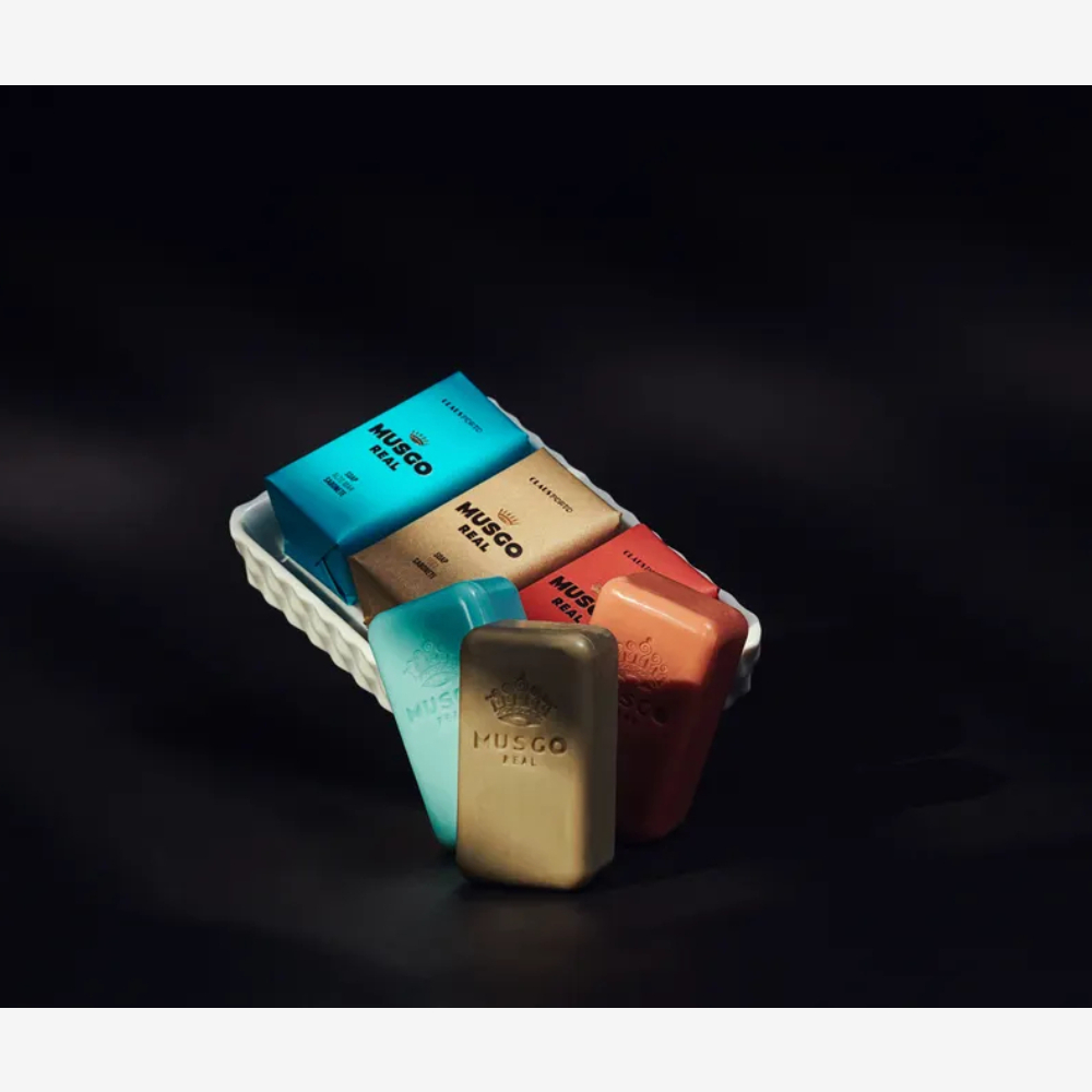 Claus Porto｜紳士系列香皂禮盒5入組 (皂盤 + 50g x 3)