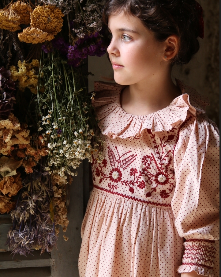 BONJOUR DIARY 點點花卉壓褶洋IRIS TUNIQUE