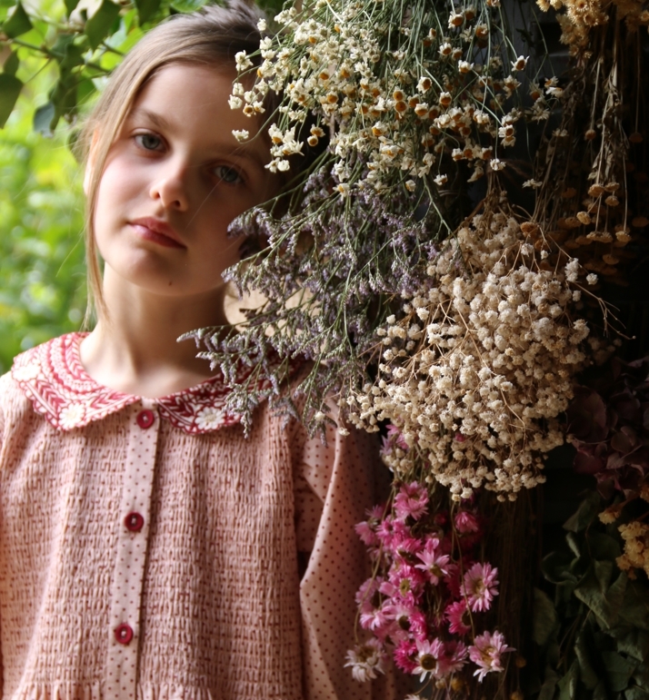 BONJOUR DIARY 可愛點點壓褶洋(含髮夾) TUNIQUE WITH HAIR CLIP