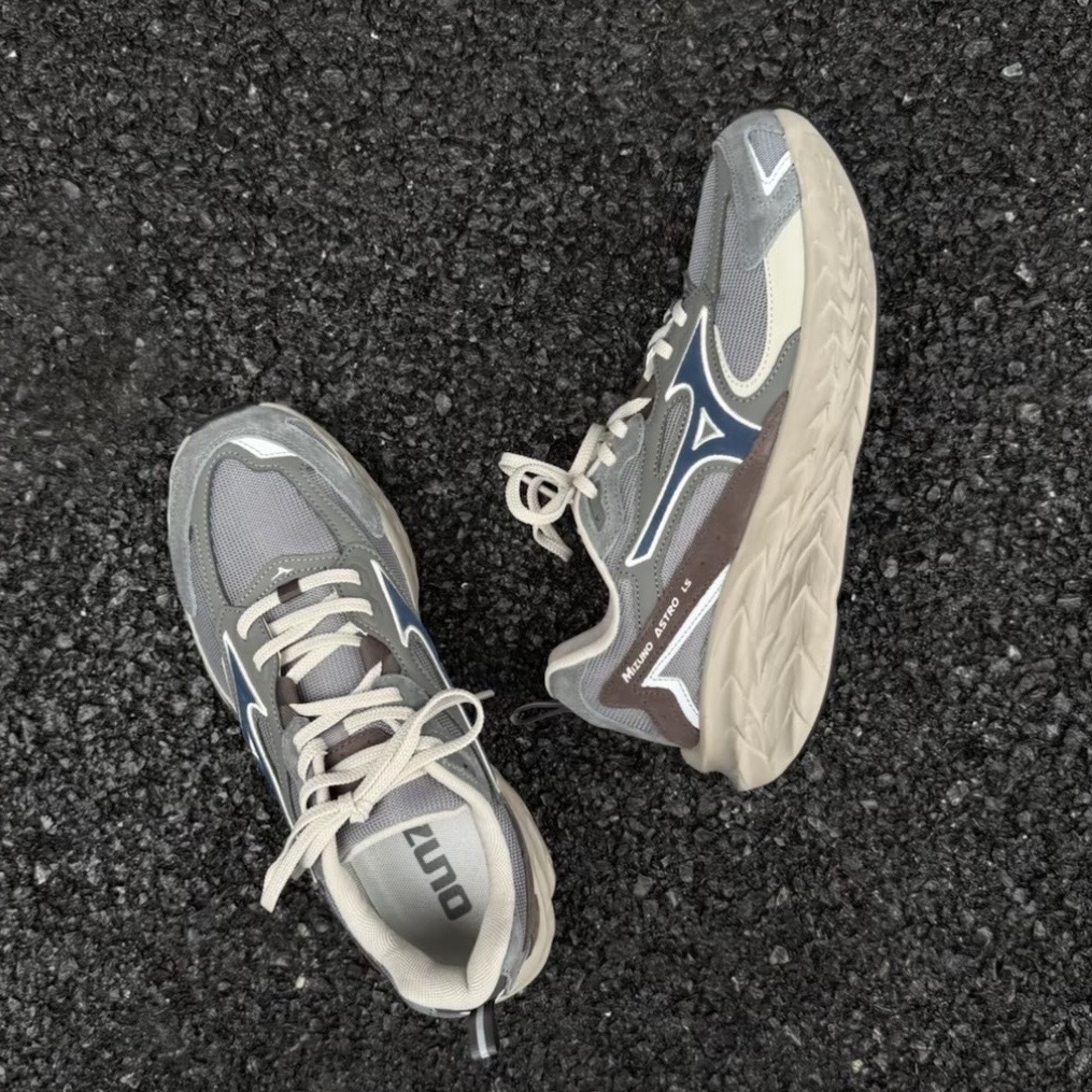 MIZUNO ASTRO LS 城市灰 厚底增高 緩震回彈 跑步鞋 美津濃 男鞋 D1GH252104