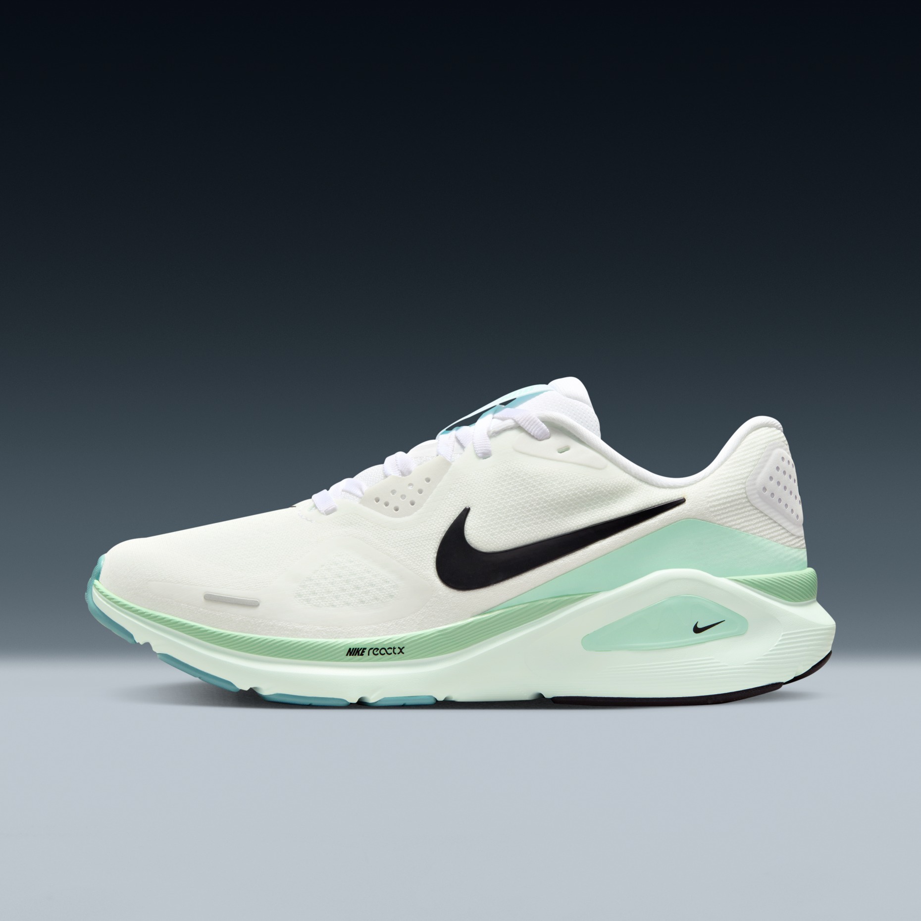 女鞋 NIKE W STRUCTURE 26 白綠 緩震 網布 透氣 支撐 慢跑 運動鞋【HJ1101-100】