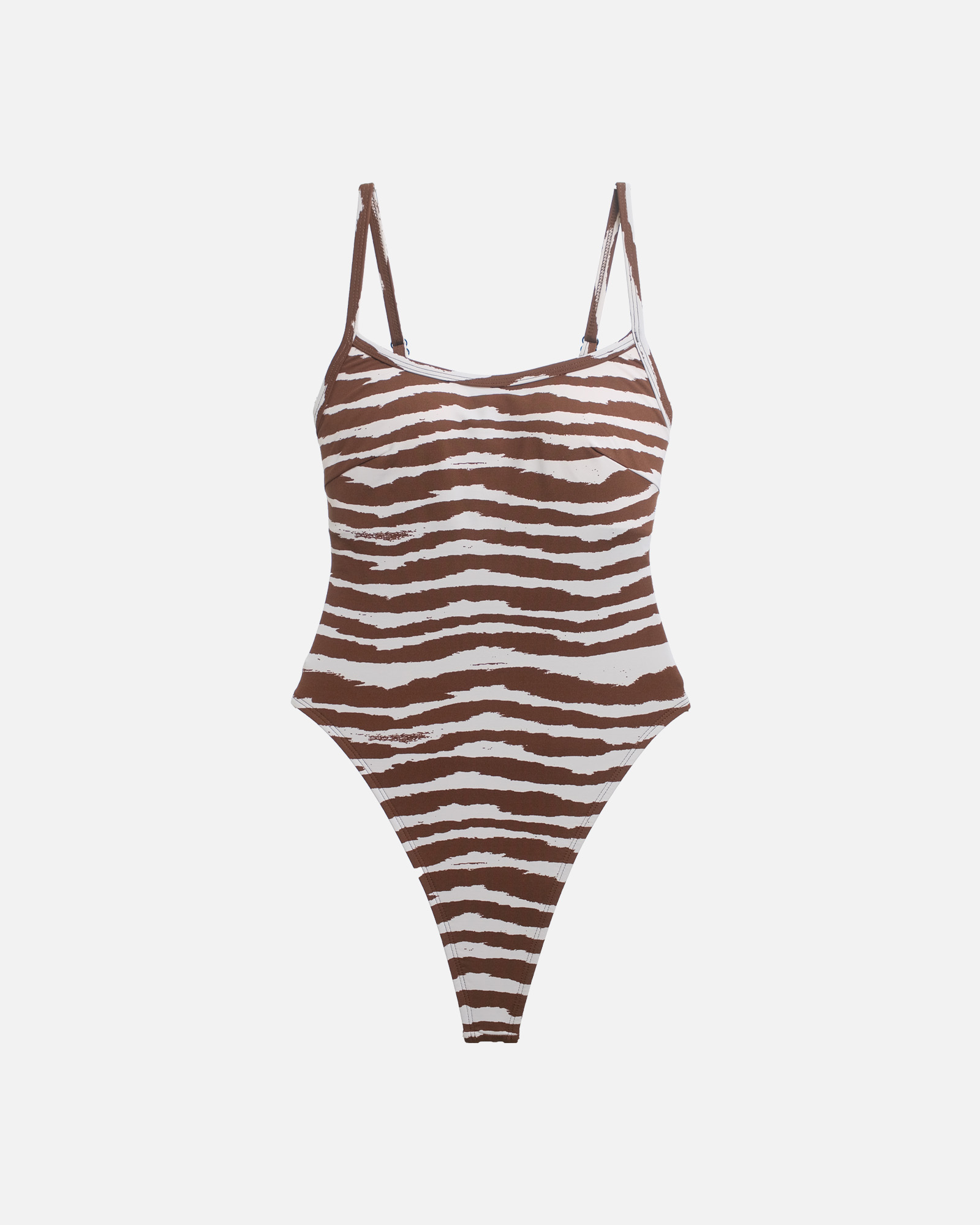 【豹紋系列】JUNA 細肩美胸丁字連身泳裝