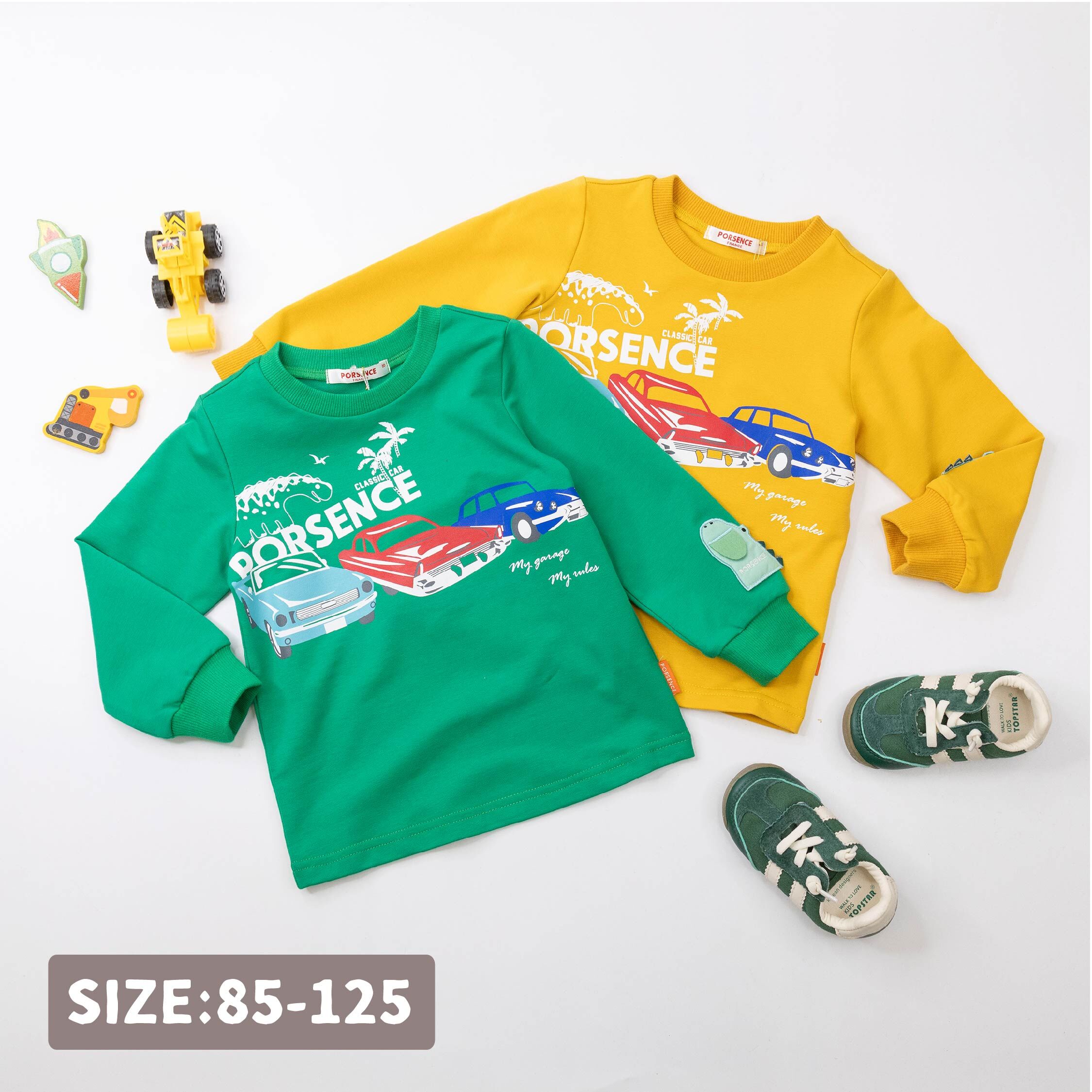 波紳士【22510】帥氣汽車恐龍公園聚會上衣＊二色