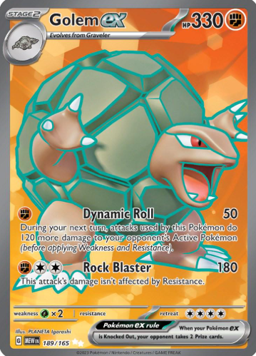 POKEMON ENGLISH MEW EN 189/165 GOLEM EX