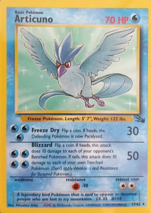 POKEMON ENGLISH VINTAGE 17/62 ARTICUNO
