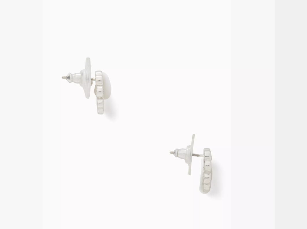 [S] KATE SPADE CLEAR/SILVER O0RU2450 FULL CIRCLE EARRINGS, 098686681637 (SKS1670)