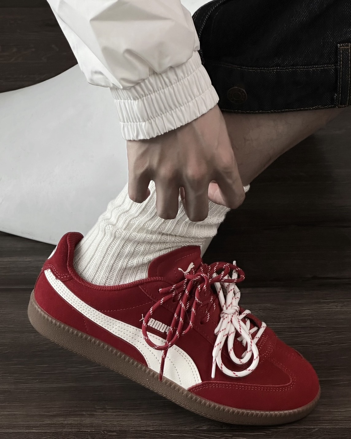 <高級感>Puma 9-T suede 復古底 麂皮 德訓鞋 復古紅