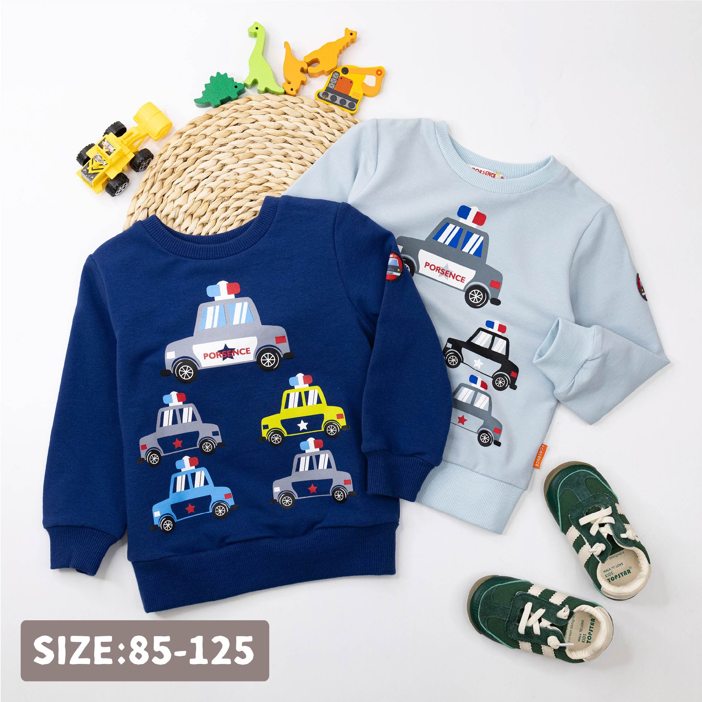 波紳士【22509】警車疊疊樂棉質上衣＊二色