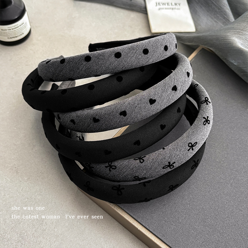 [2 FOR RM10] Black Chic Heart Thin Headband