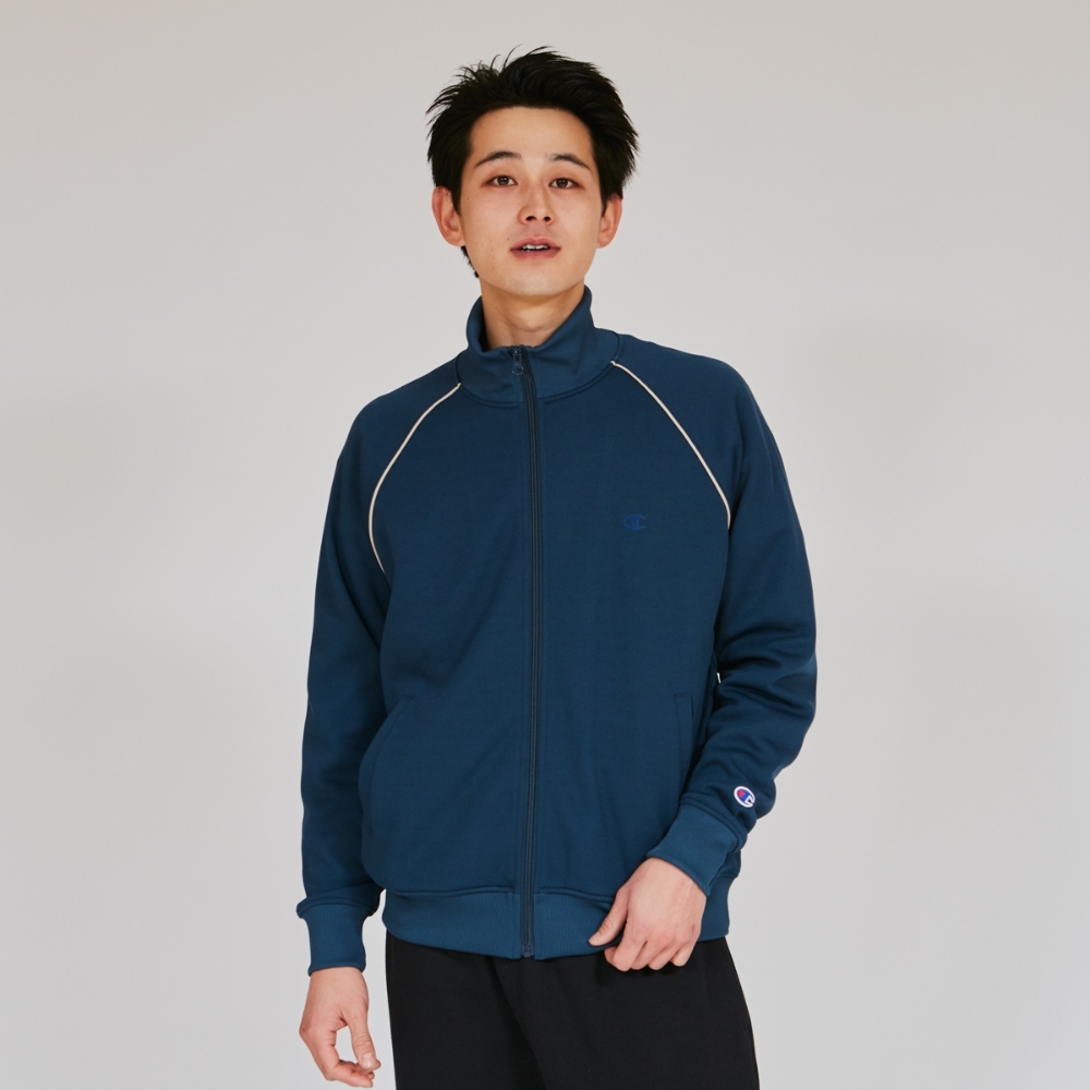 男款-CASUAL 連肩袖運動外套-深藍色（C3-C605-350）