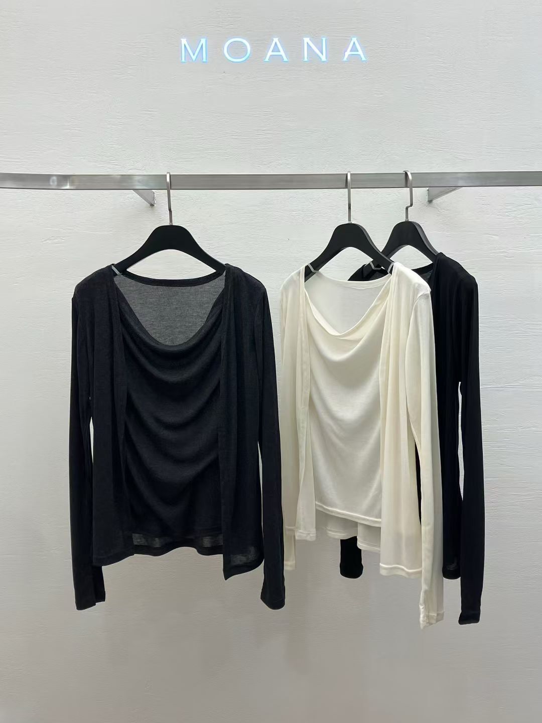 MK5008 垂垂領假兩件上衣