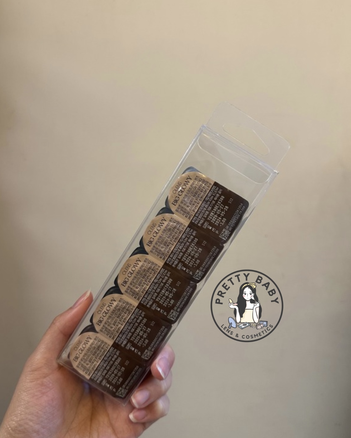 [透明盒散裝]大直徑 OLENS Big Glowy 1 Day Mocha Brown 琉璃摩卡棕｜日拋彩妝隱形眼鏡｜每盒10片