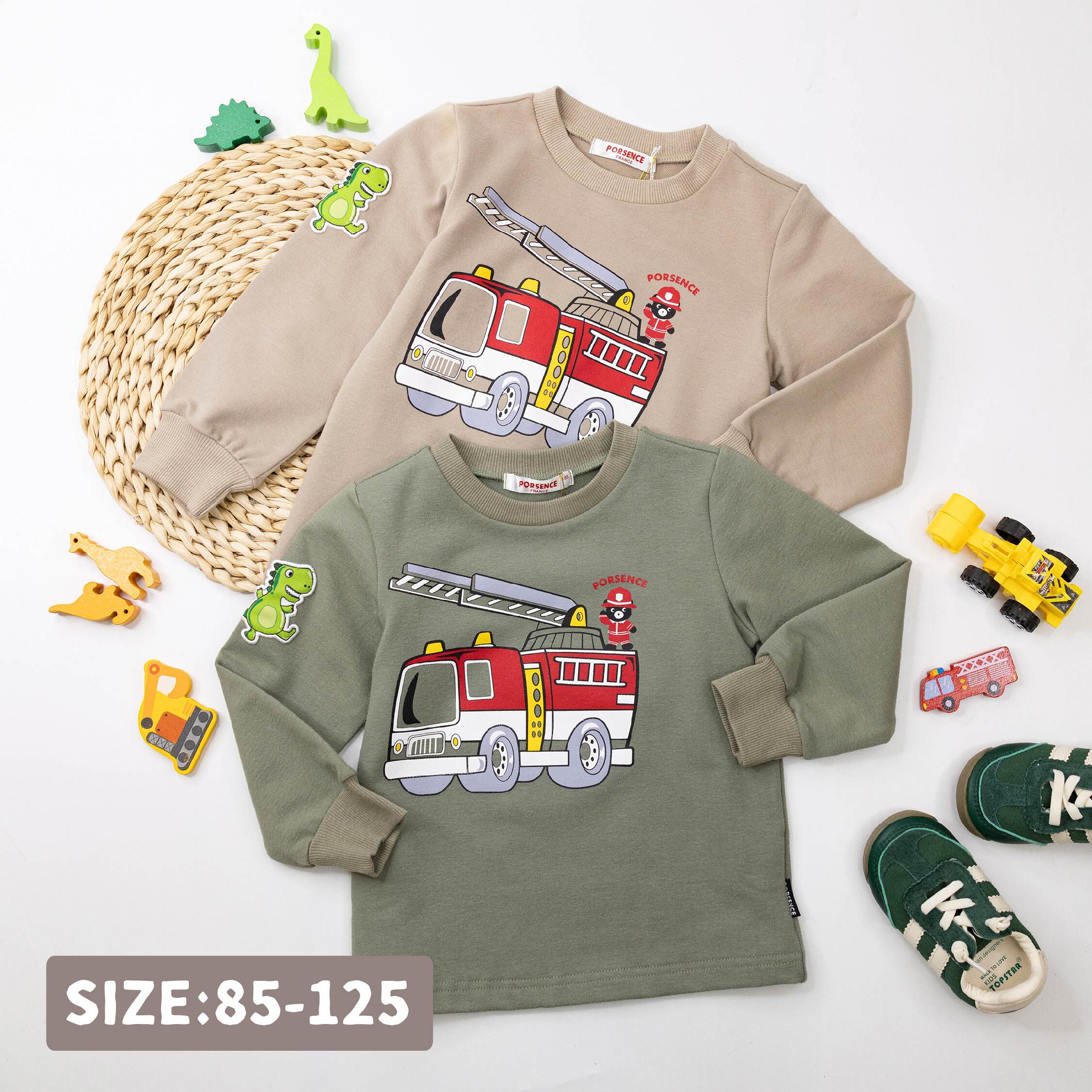 波紳士【22511】帥氣熊熊消防救援上衣＊二色