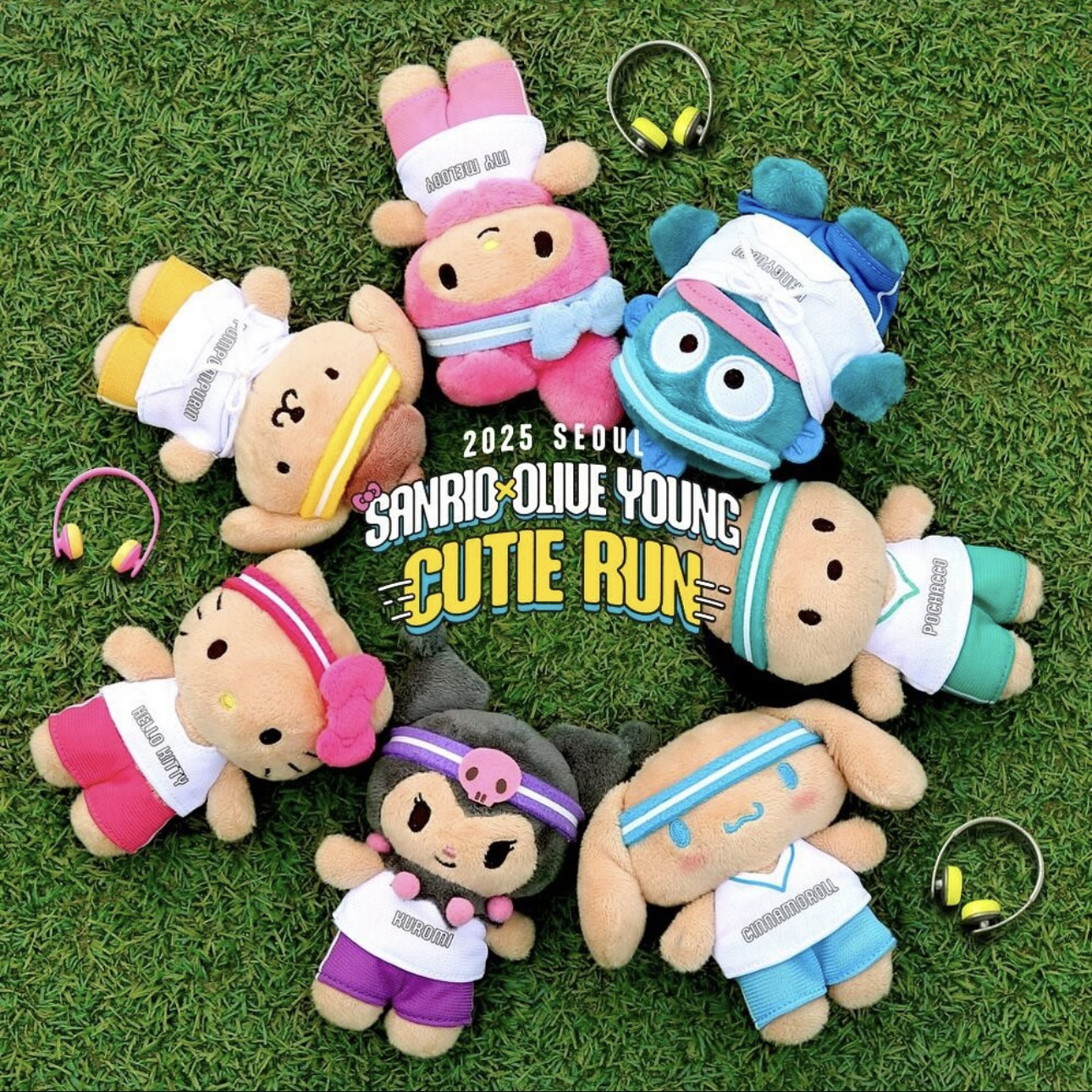 OLIVE YOUNG X Sanrio 運動風三麗鷗 吊飾鑰匙圈