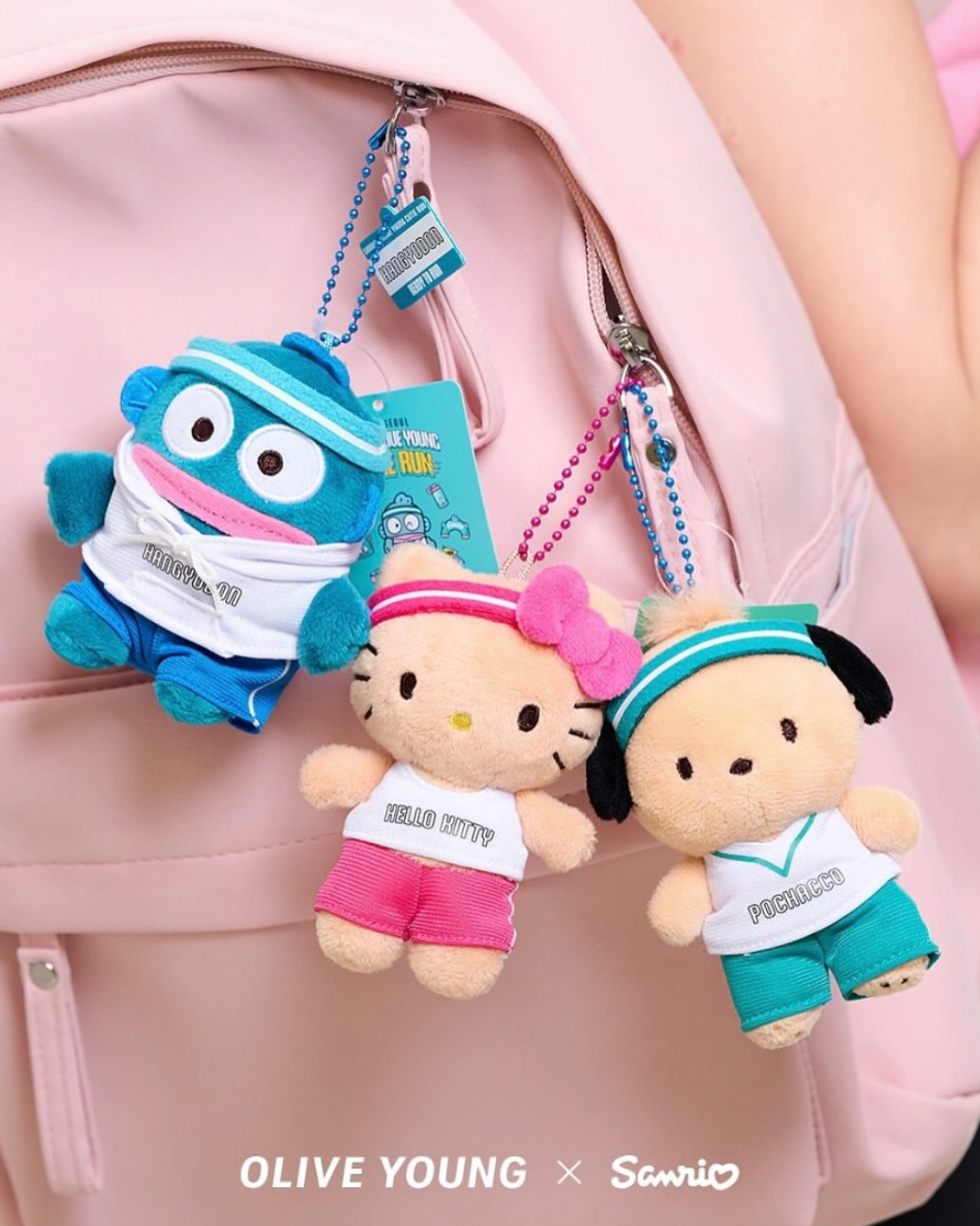 OLIVE YOUNG X Sanrio 運動風三麗鷗 吊飾鑰匙圈