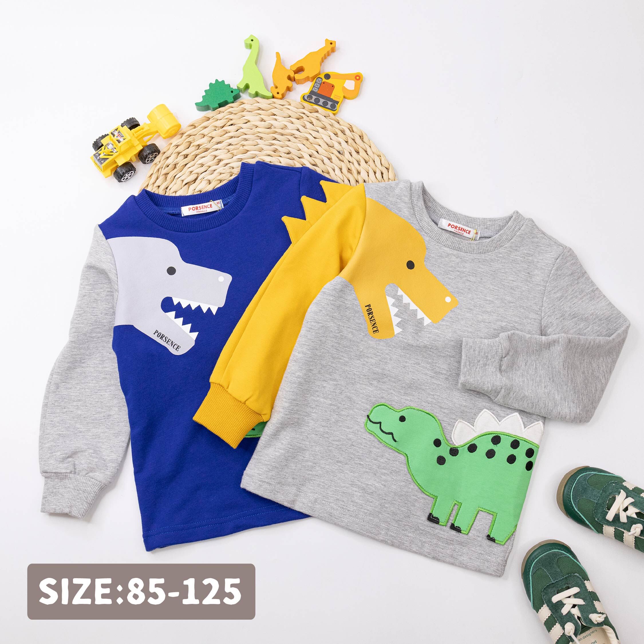 波紳士【22512】Q萌恐龍立體造型設計上衣＊二色