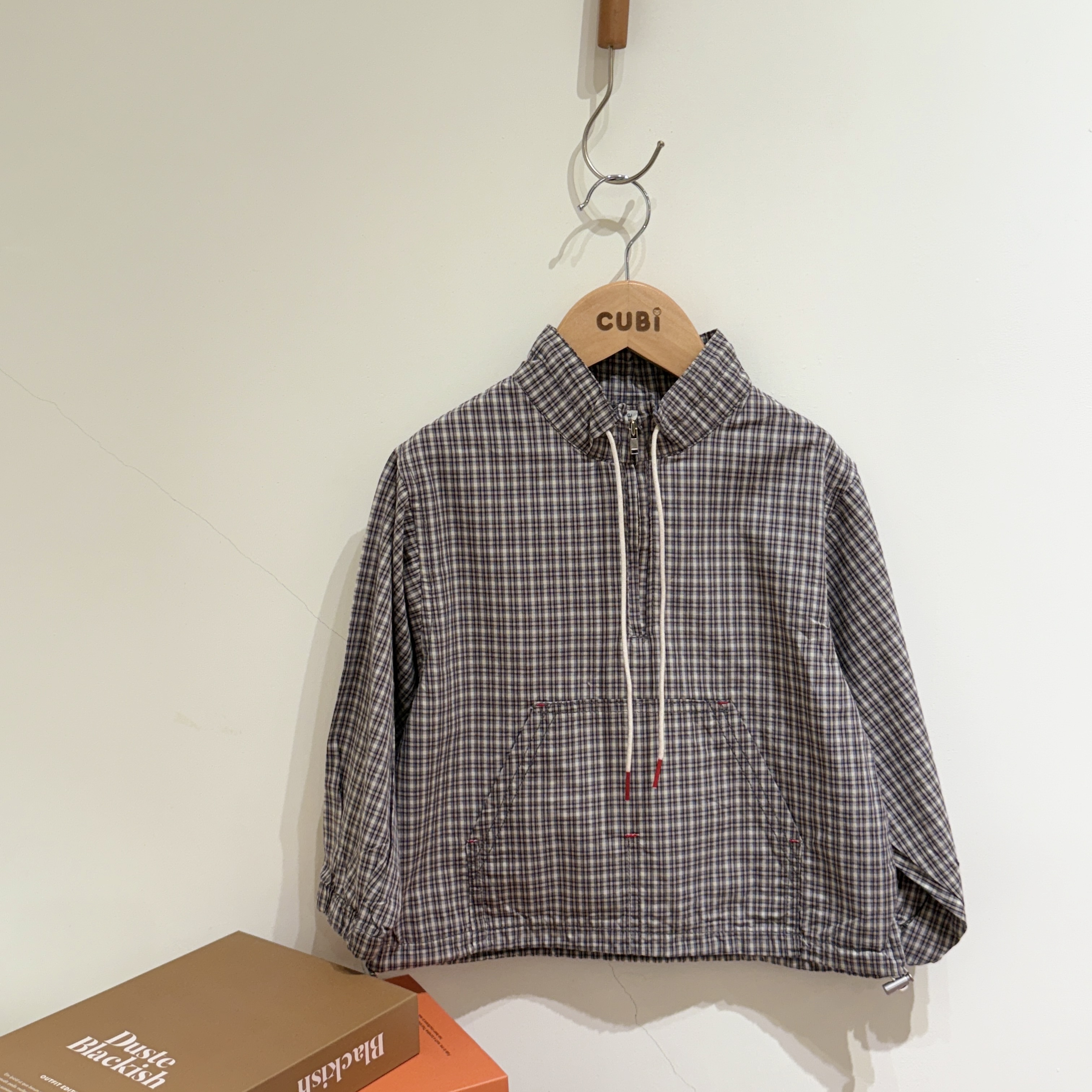 韓國 Article- 25秋 連帽格紋上衣