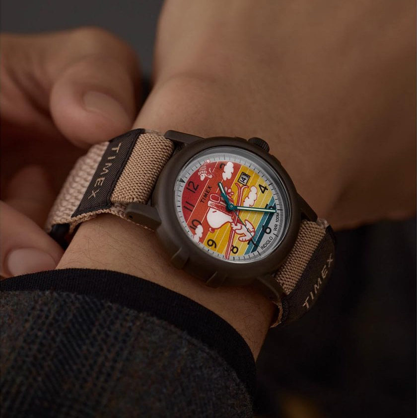 Timex Gents x Peanuts® Camper Ski 史努比 38mm 尼龍帶 石英錶 TW4B34900