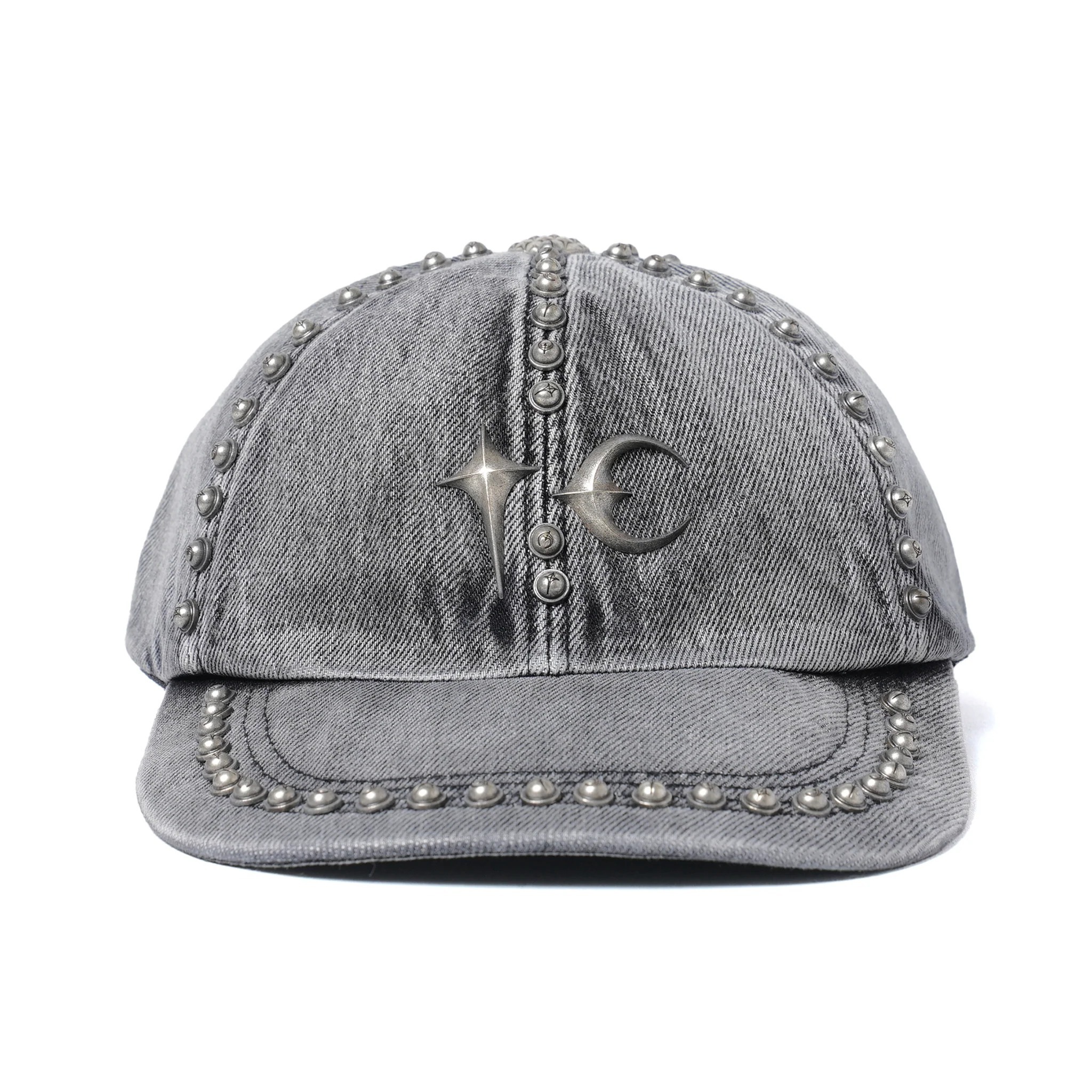 Thug Club｜25FW – Studded Denim Cap (Denim Black)