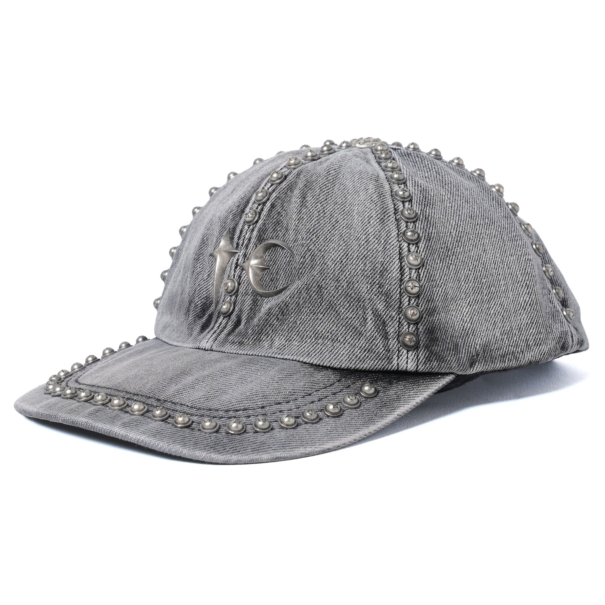 Thug Club｜25FW – Studded Denim Cap (Denim Black)