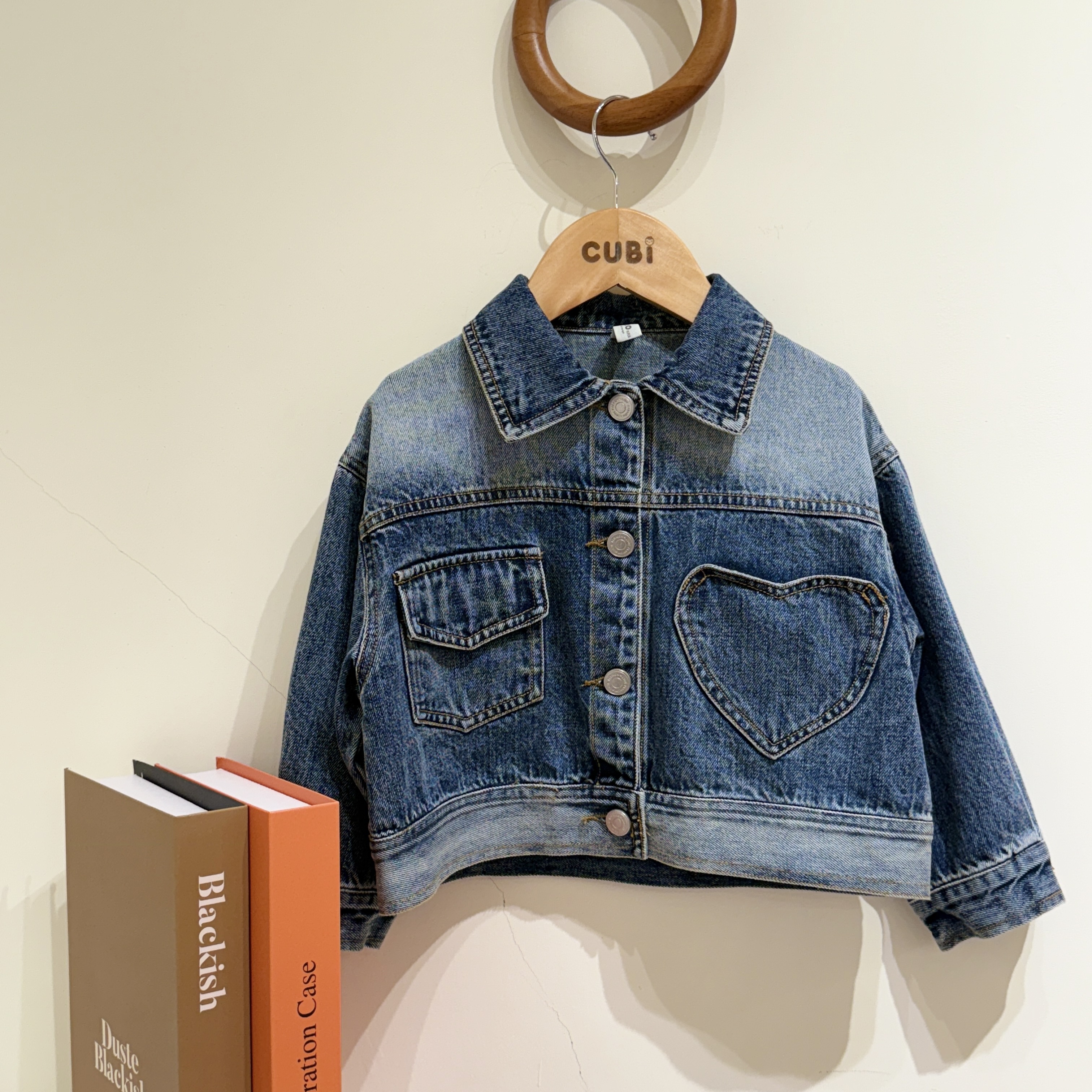 25秋 愛心口袋牛仔外套