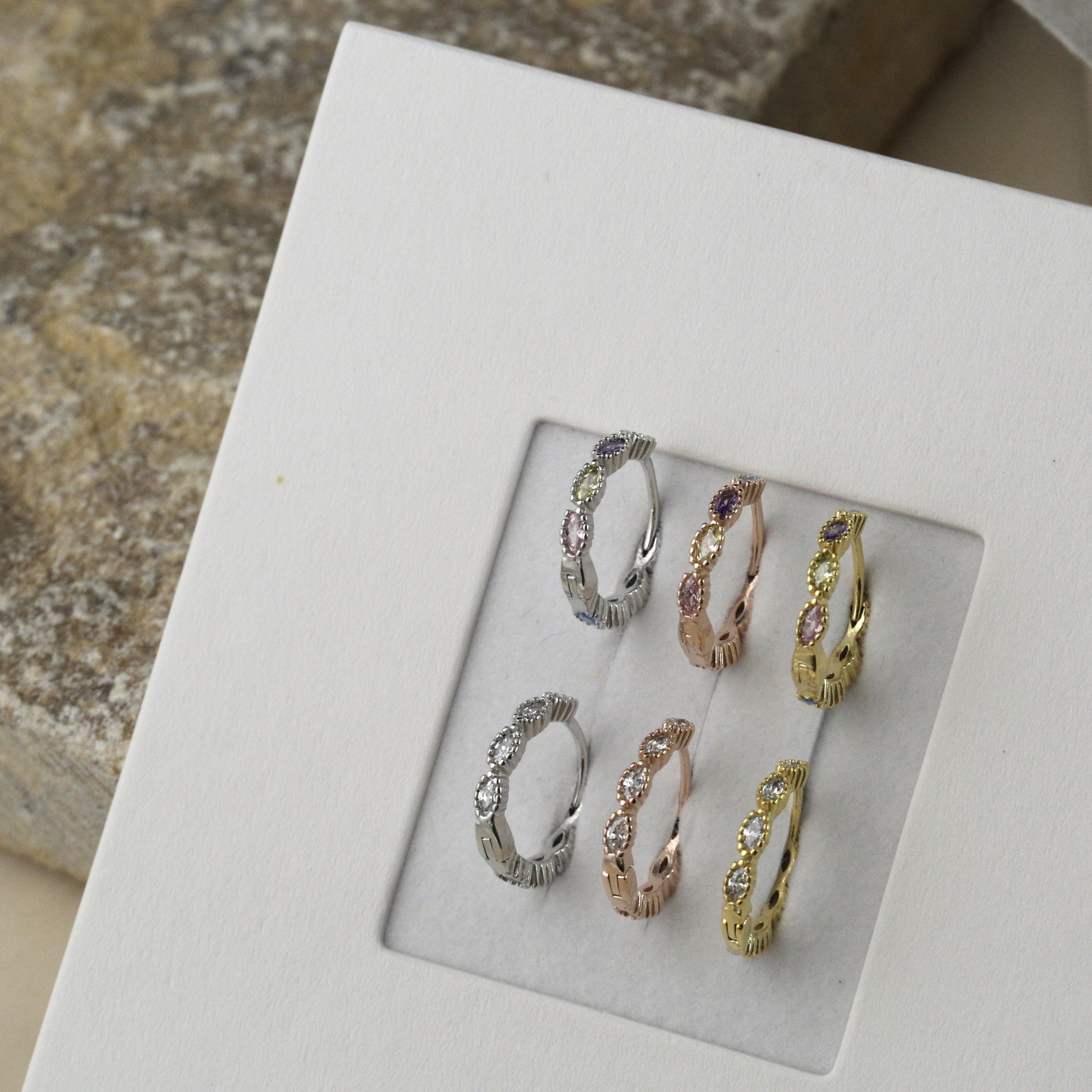 Sve21  (14mm(M)彩色鋯石圈環）