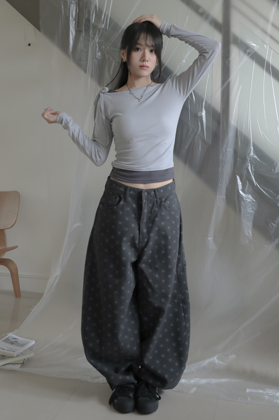 Galaxy Wide Balloon Denim #牛仔褲