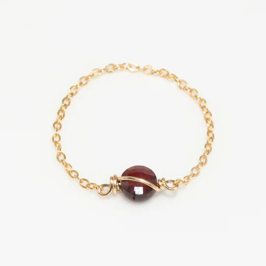 1YA0903-039 YAY PARIS Stella Chain Ring - Grenat #101emst105 (A-EU-E)