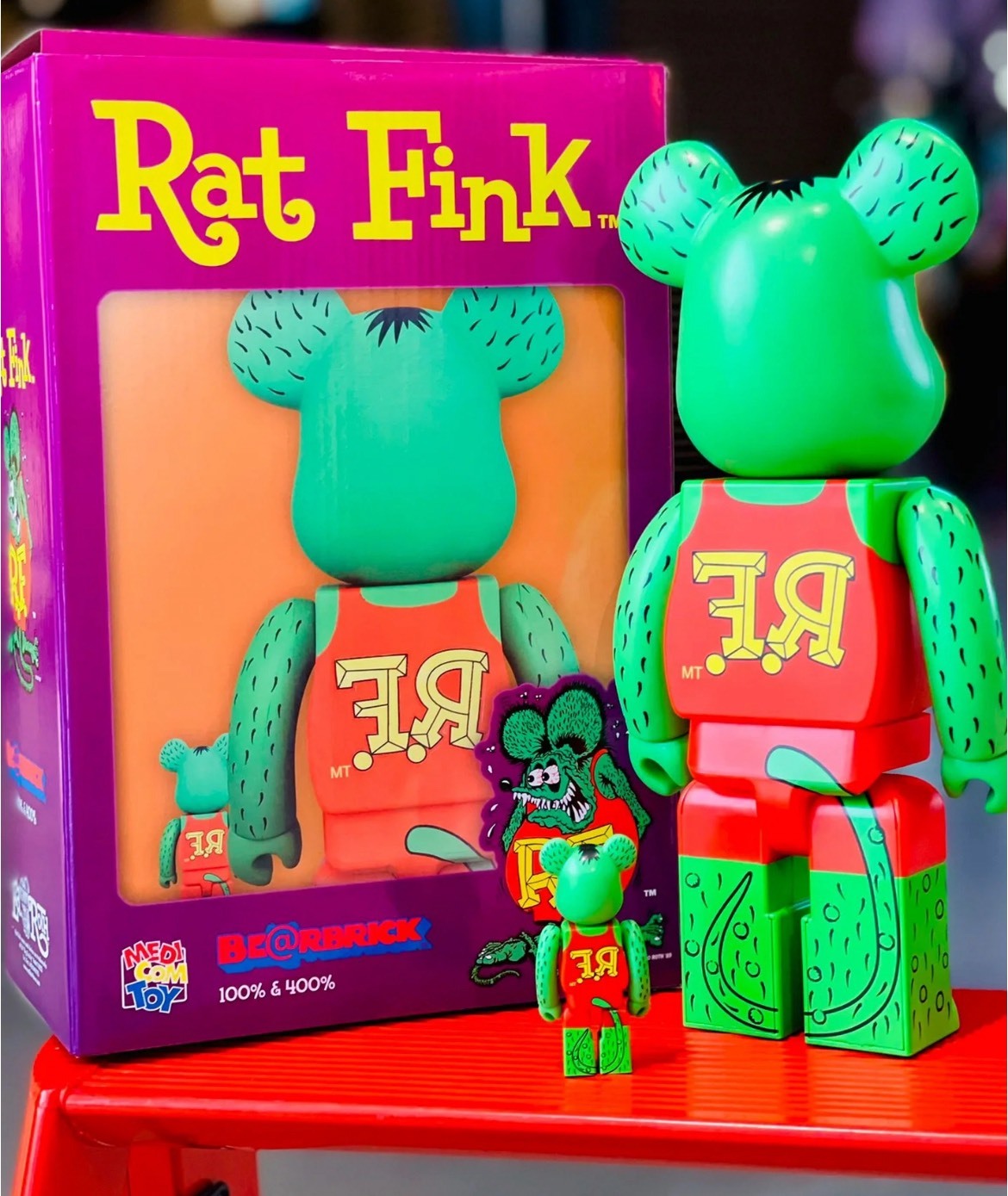 BE@RBRICK RAT FINK 芬客鼠老鼠芬克100%+400%