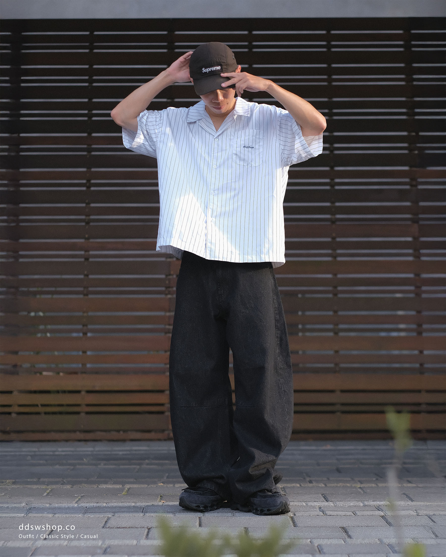 "代購" FREAK'S STORE 寬版 水洗彎刀牛仔褲