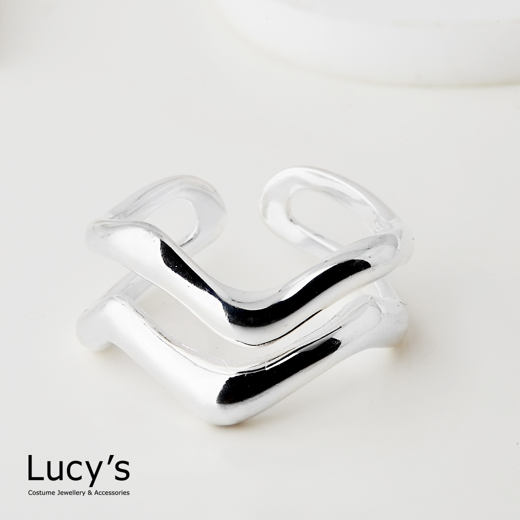 925純銀 海浪輕拂 開口戒 (107393)