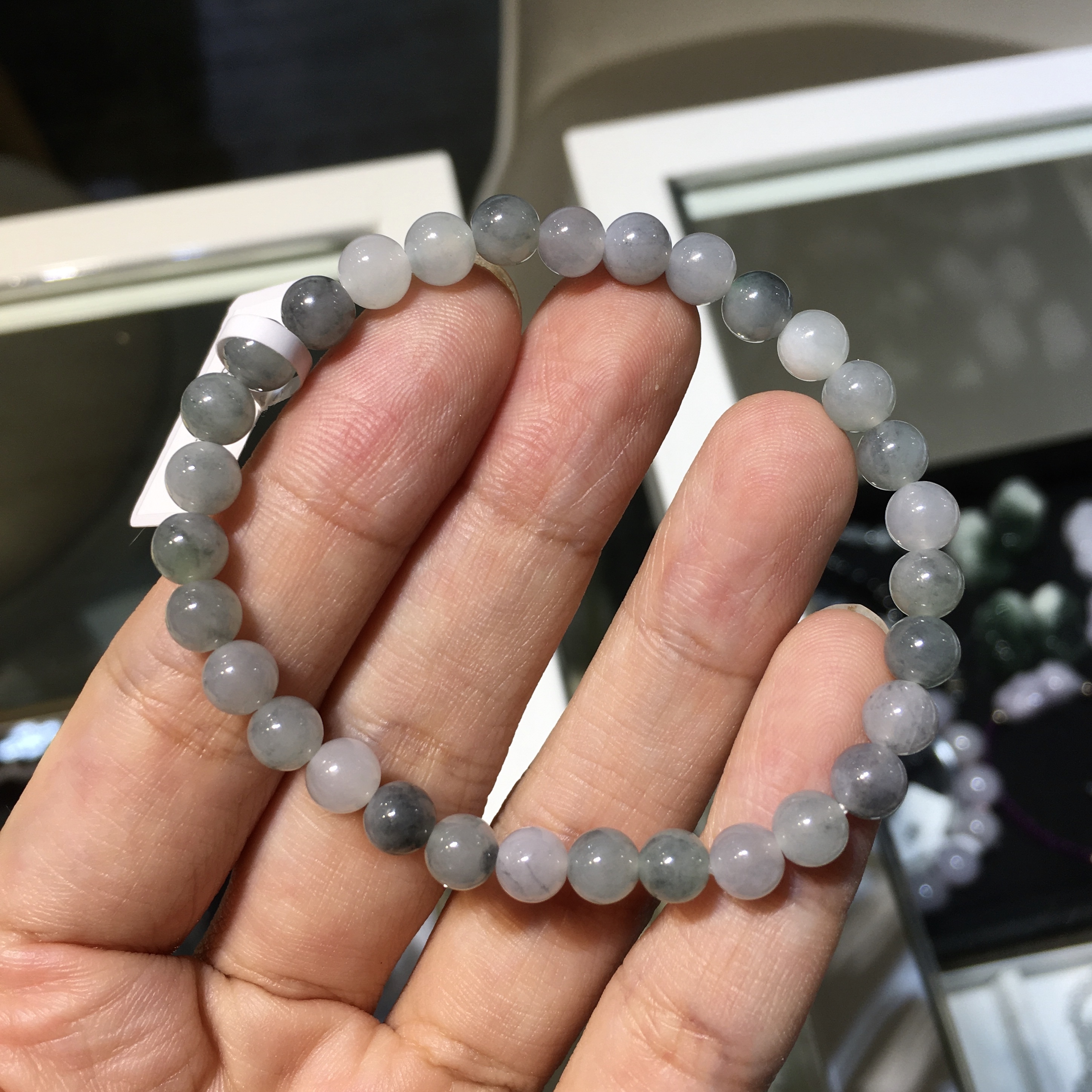 水墨翡翠手串 5.8mm (003)