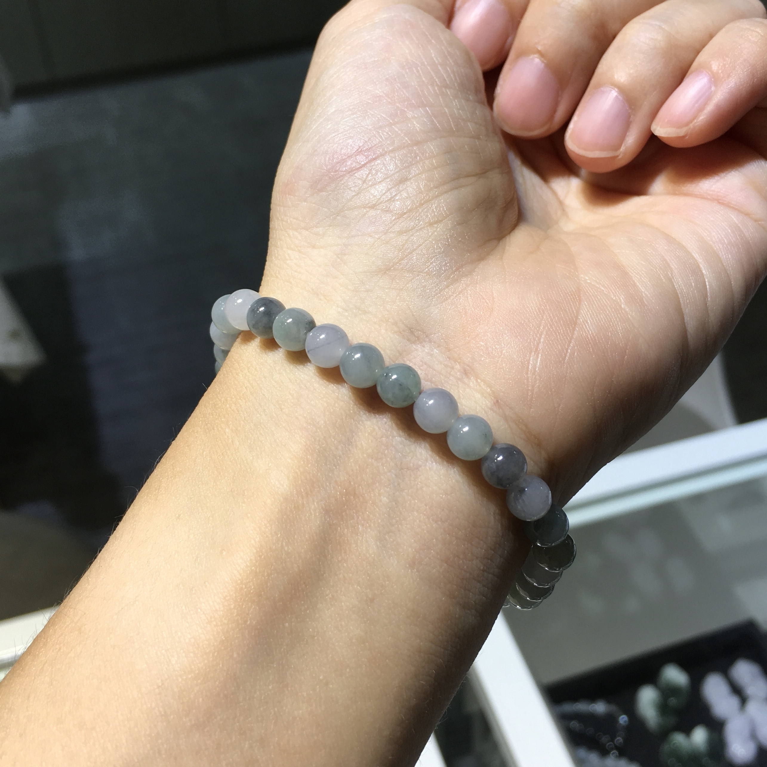 水墨翡翠手串 5.8mm (003)