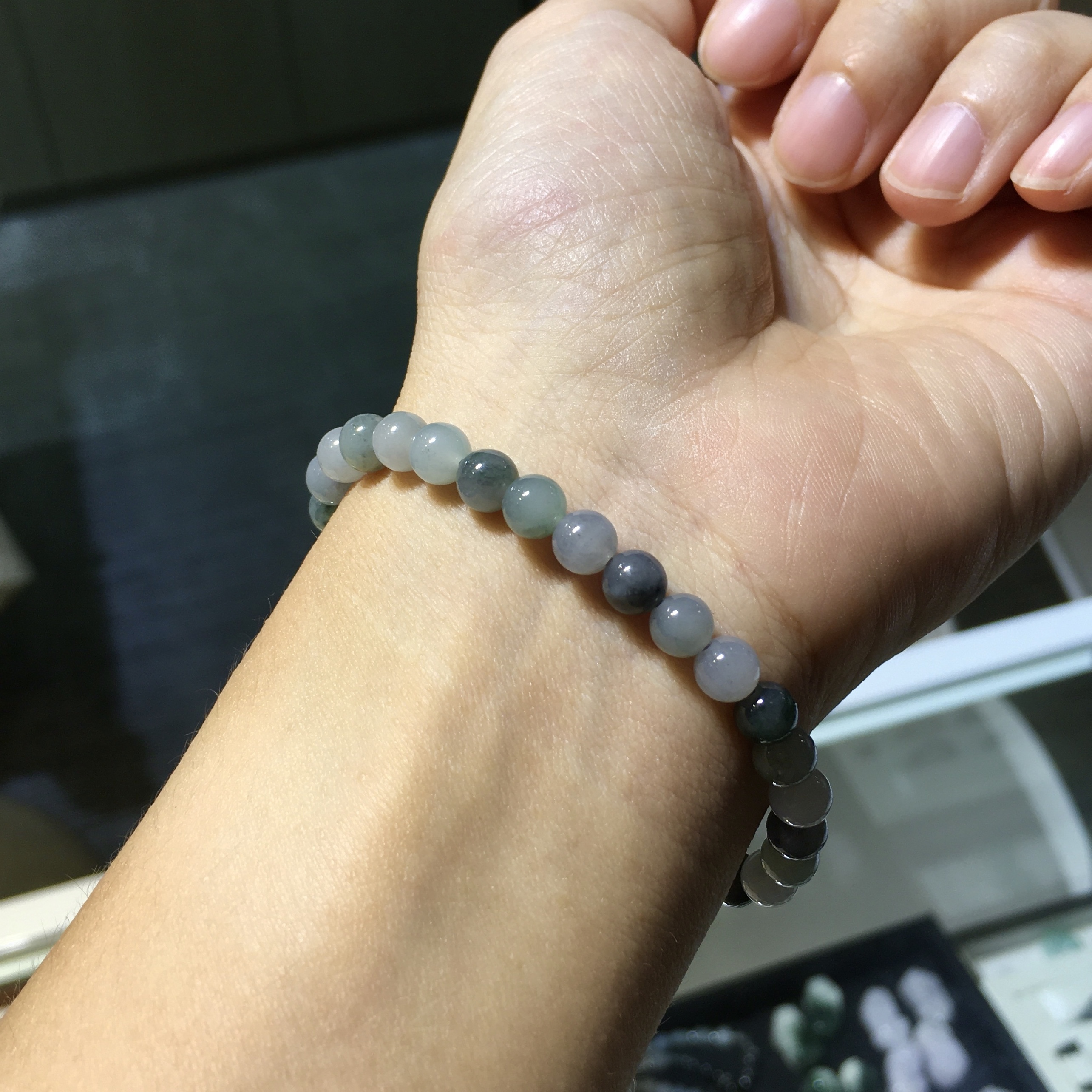 水墨翡翠手串 5.8mm (004)