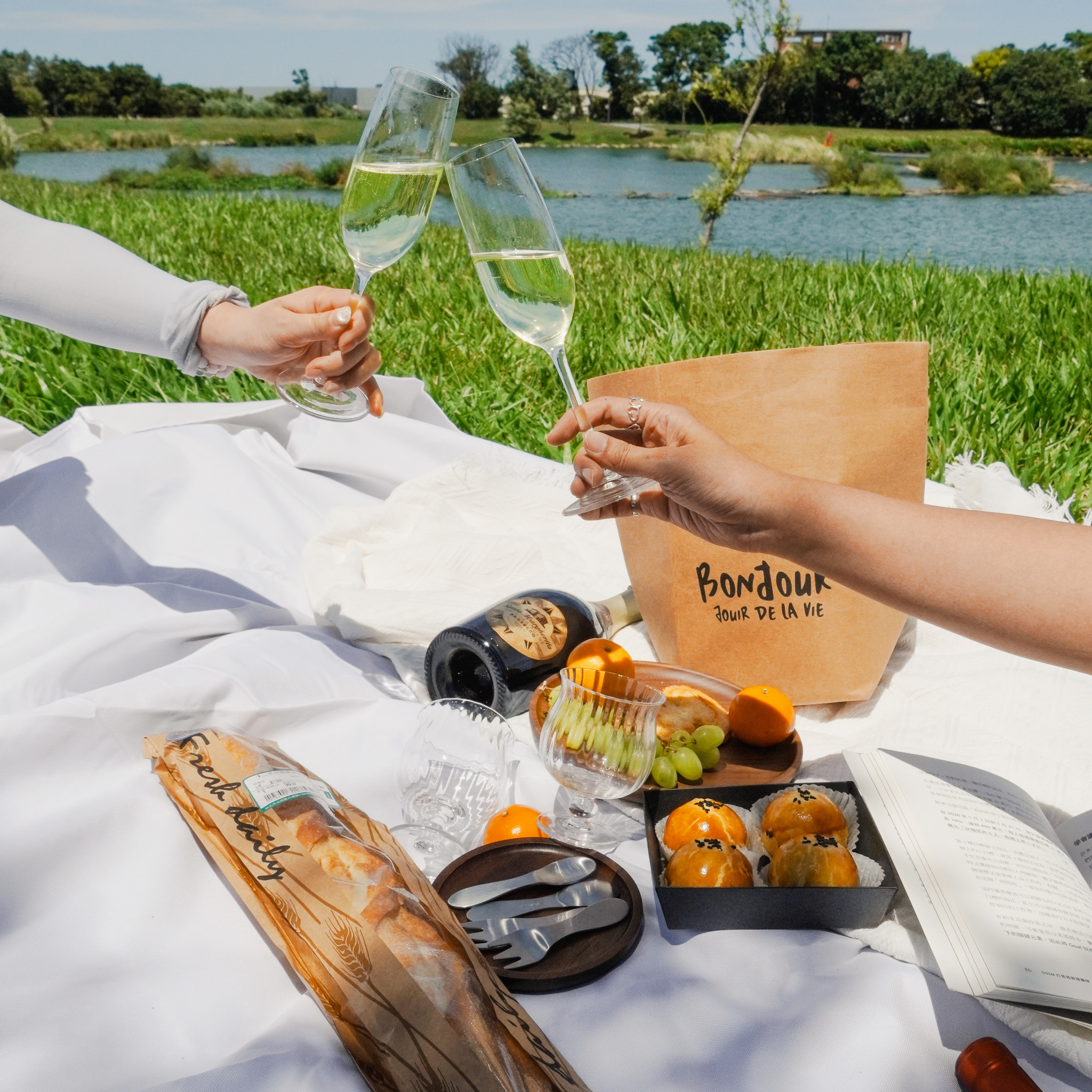 微醺派對・四人野餐杯盤餐具組│網美必拍、閨蜜禮物、午後小酌