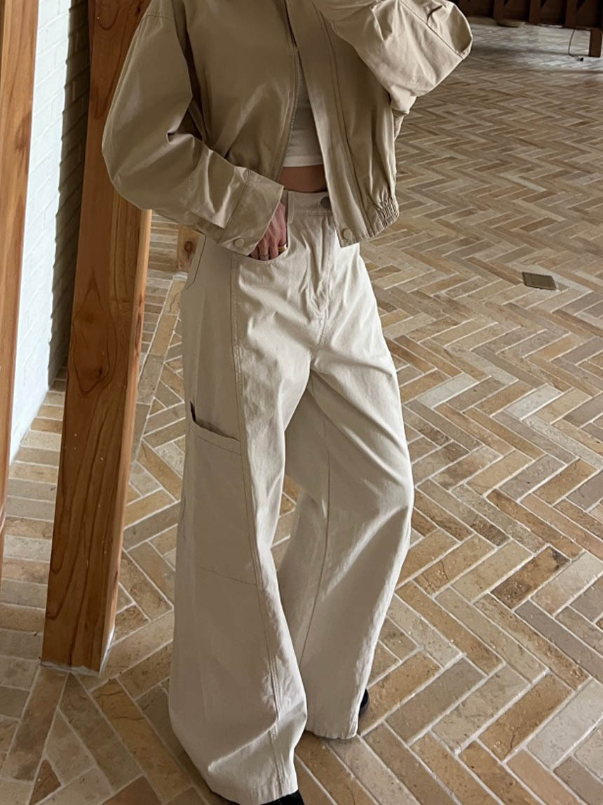 水洗工裝寬褲*3色