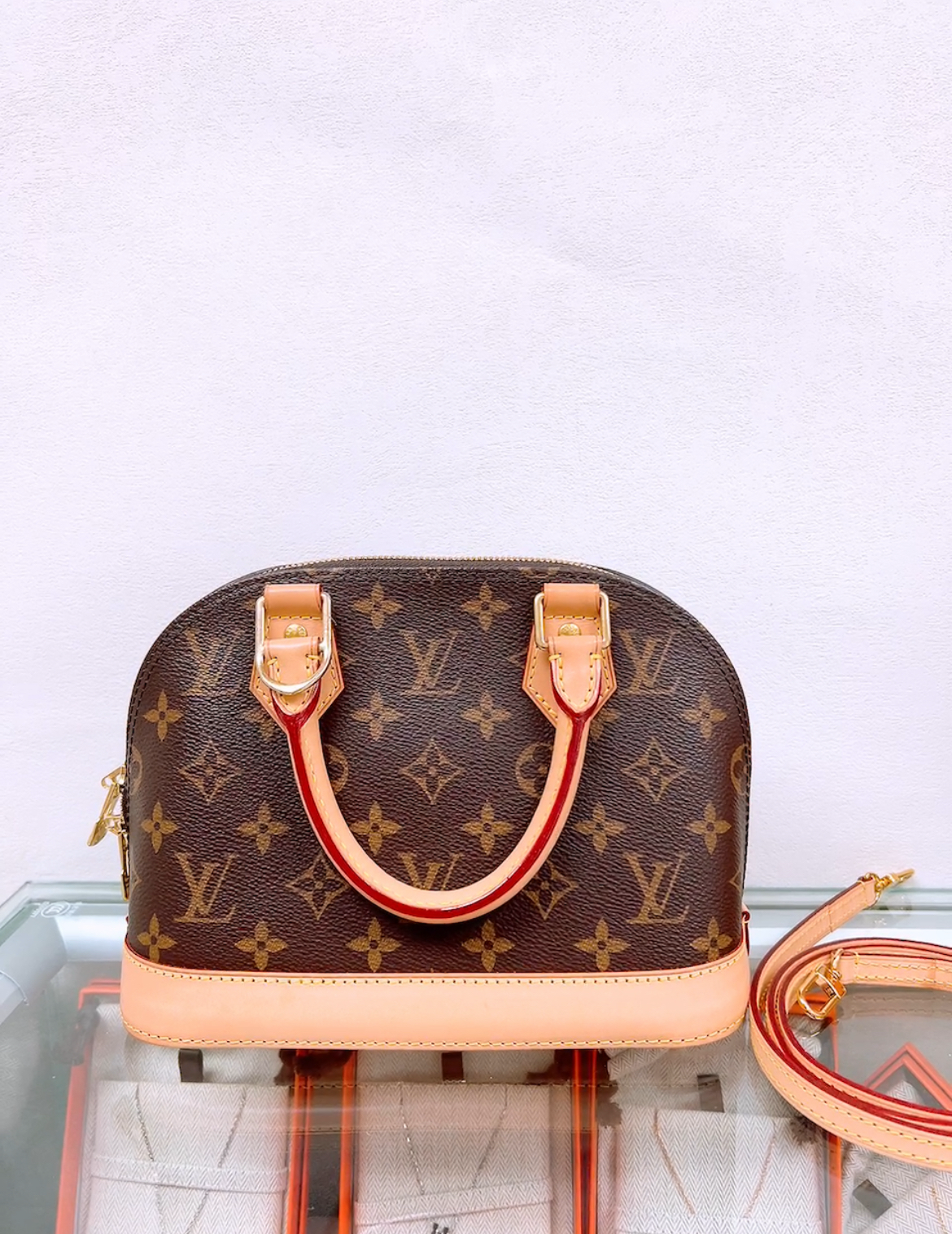 Lv alma bb brown monogram