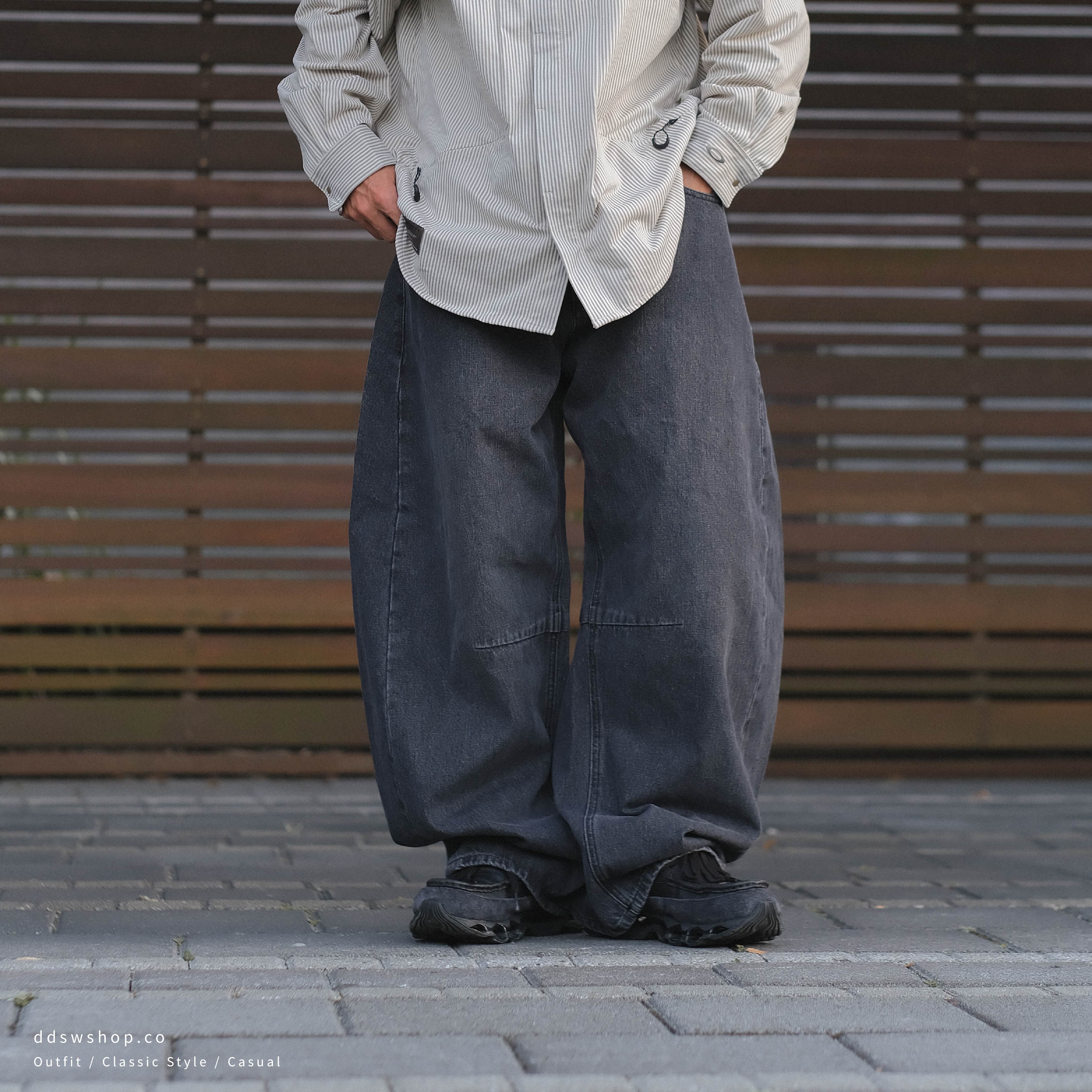 "代購" FREAK'S STORE 寬版 水洗彎刀牛仔褲