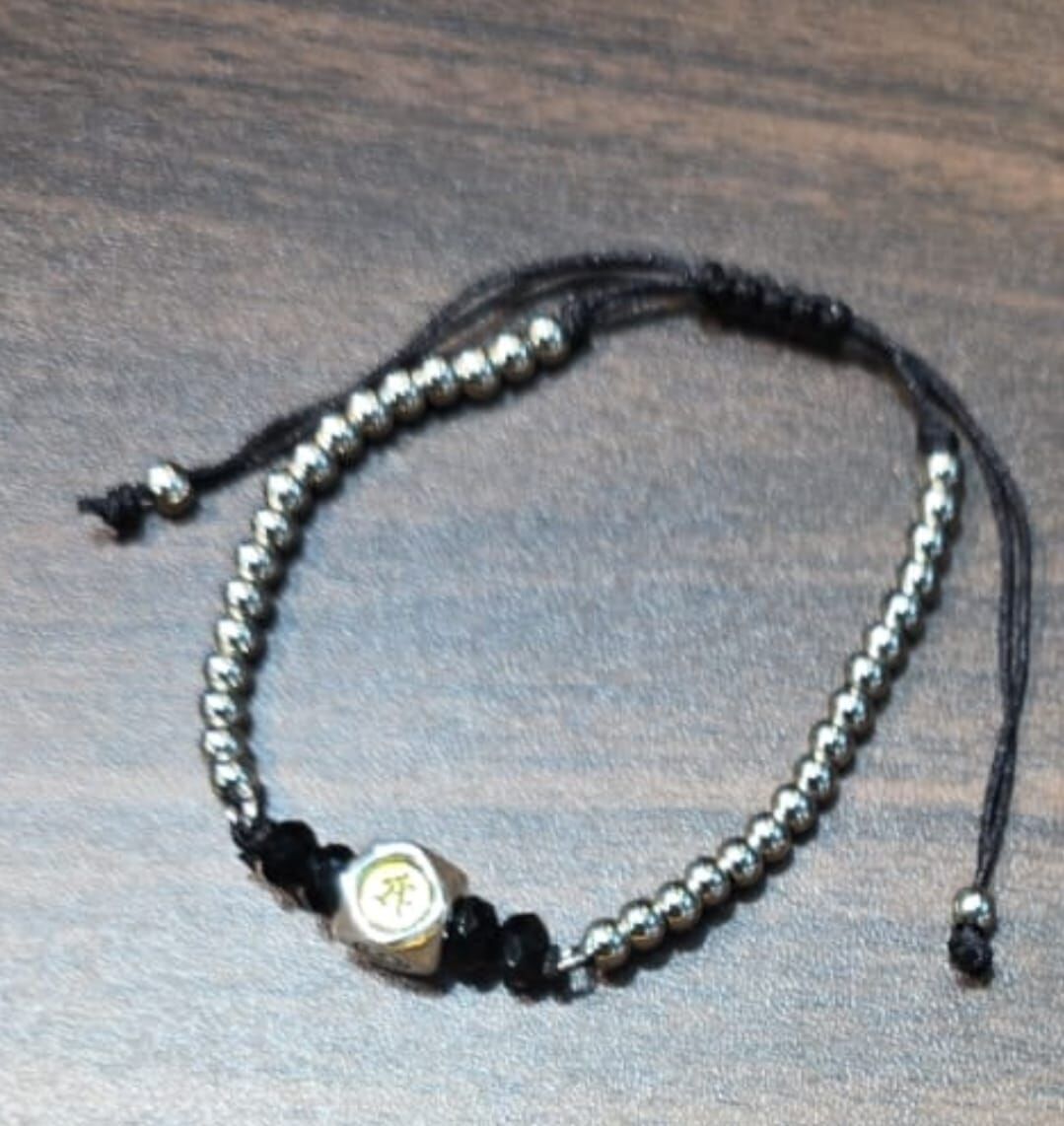 黑尖晶佛印種子避邪增運手繩 （H9 CR257）