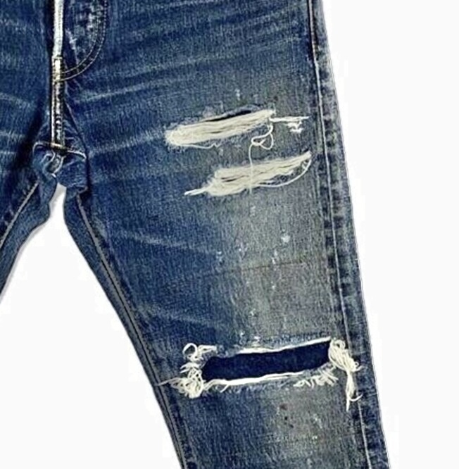 VISVIM SOCIAL SCULPTURE 10 DAMAGED-17 JEANS (( USED S )) *近未使用品 - SIZE 32 PRE ORDER ITEM (預訂中)